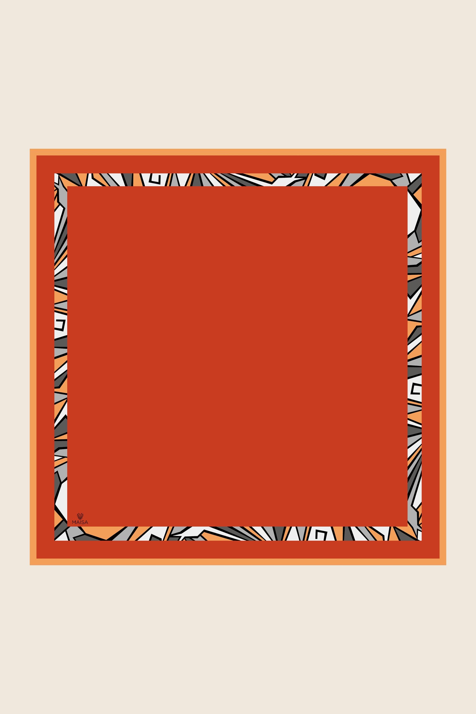 ADEN MULBERRY İPEK EŞARP 90*90 CM - TURUNCU