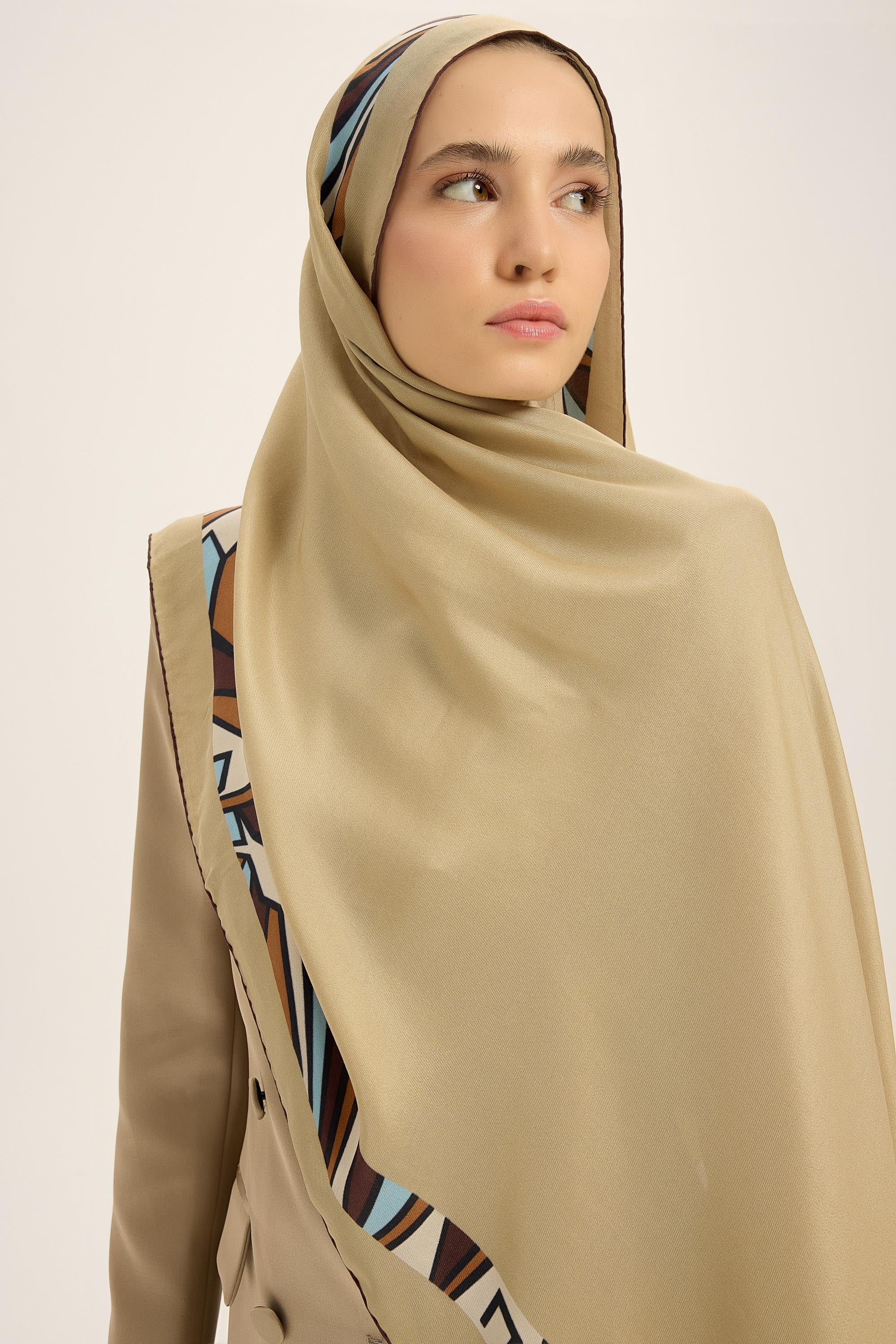 ADEN PAMUK İPEK ŞAL 70*190 CM - CAMEL