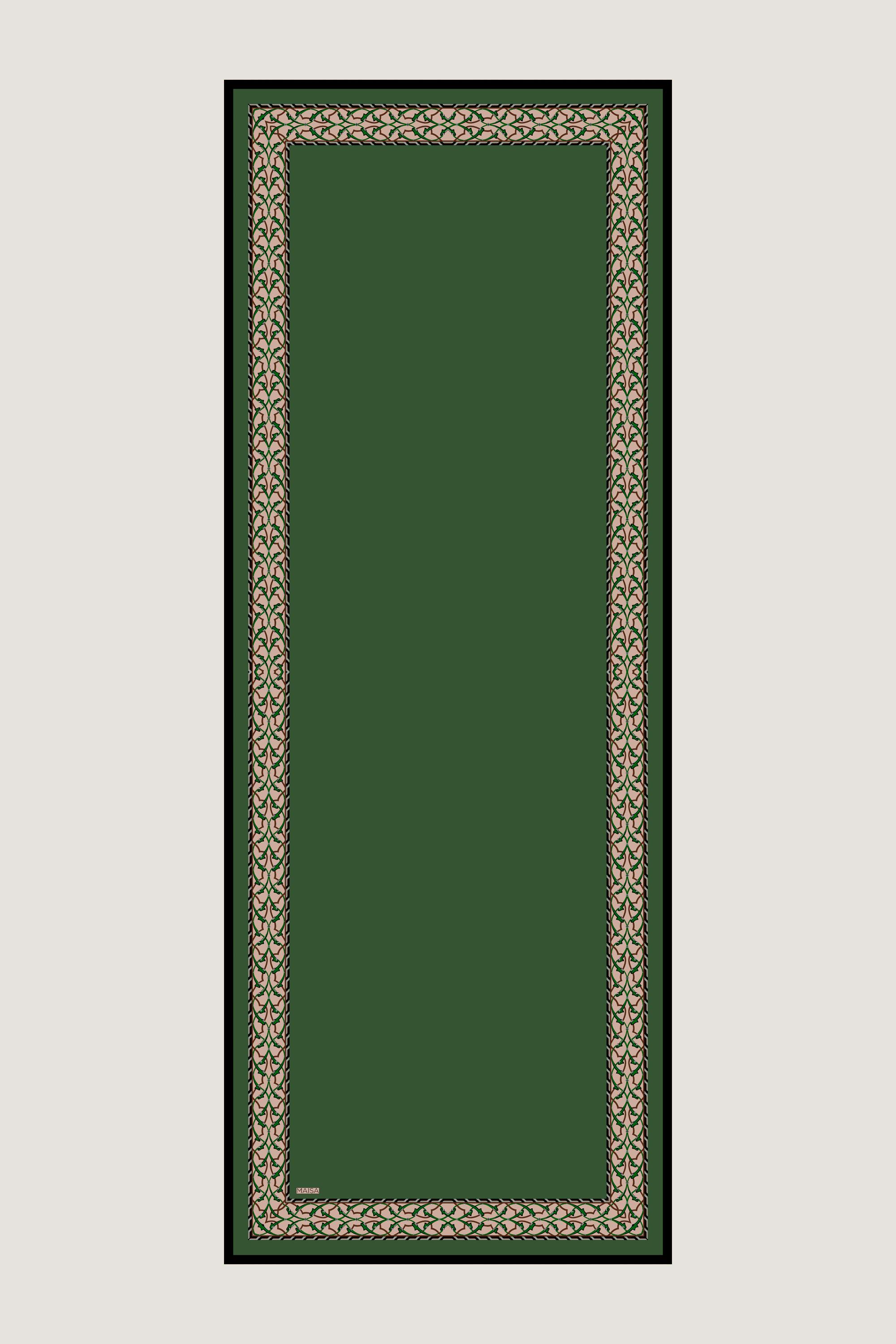 AHENK KREP İPEK ŞAL 70*190 CM - YEŞİL