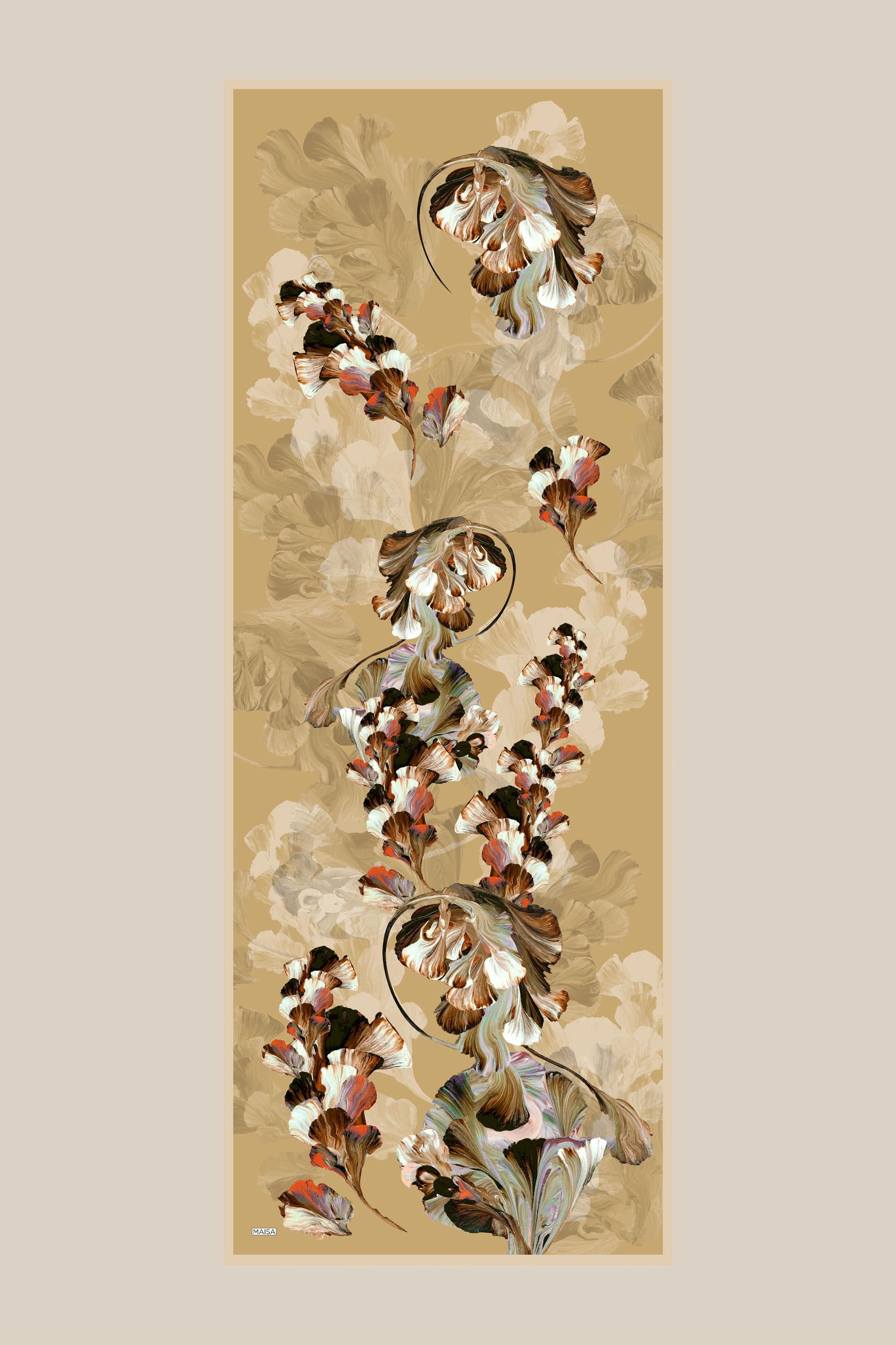 AKVA PAMUK İPEK ŞAL 70*190 CM - CAMEL