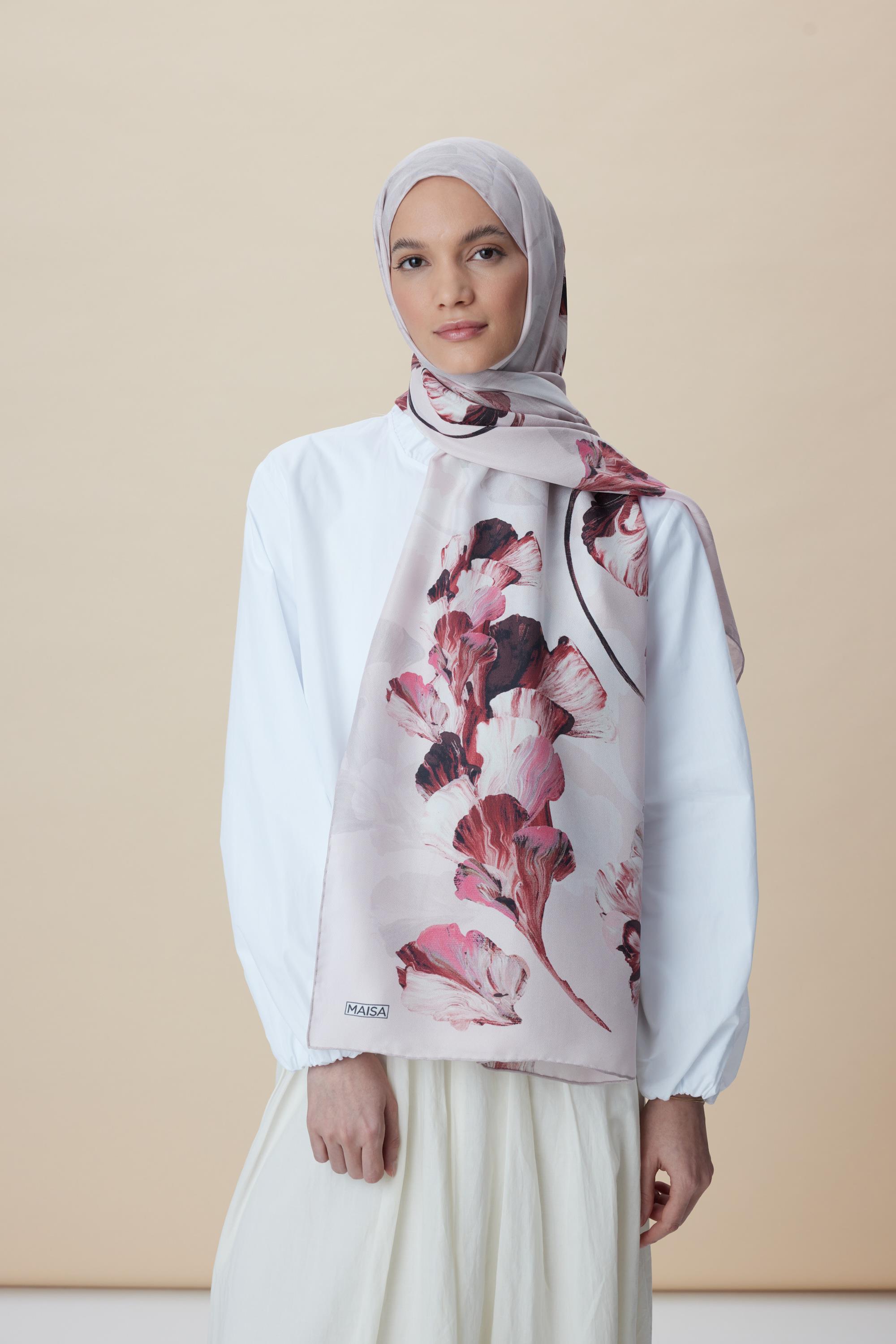 AKVA PAMUK İPEK ŞAL 70*190 CM - PUDRA PEMBE