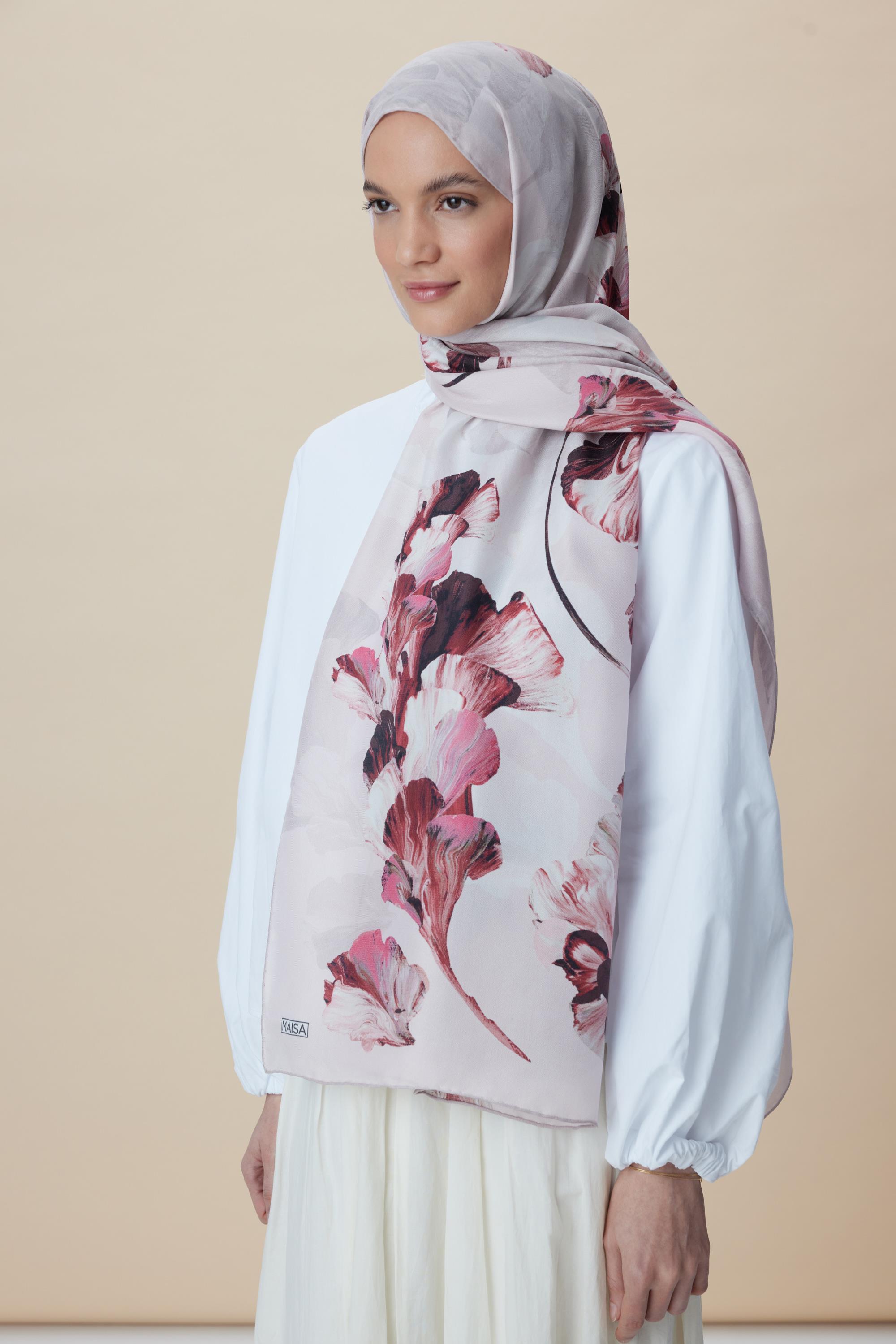 AKVA PAMUK İPEK ŞAL 70*190 CM - PUDRA PEMBE