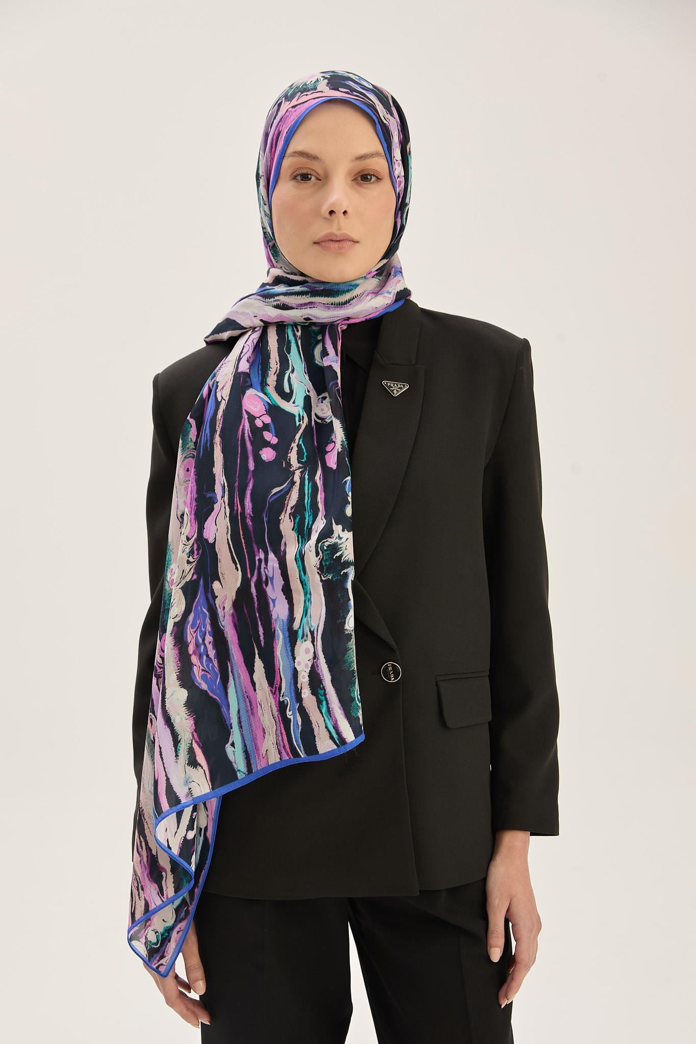 ALAZ FLOŞ VİSKON 70*190CM ŞAL - MOR 