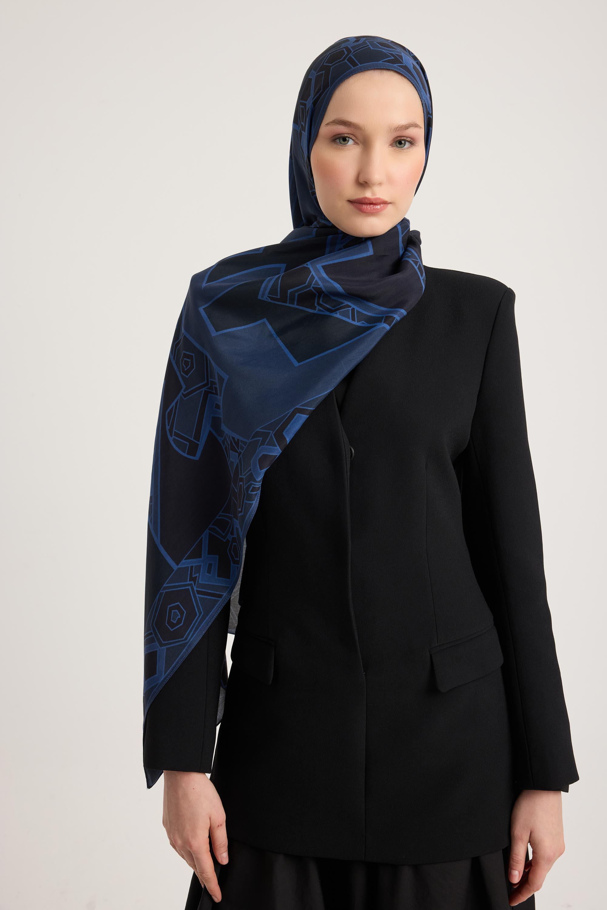 ALEV FLOŞ VİSKON ŞAL 70*190 CM - LACİVERT