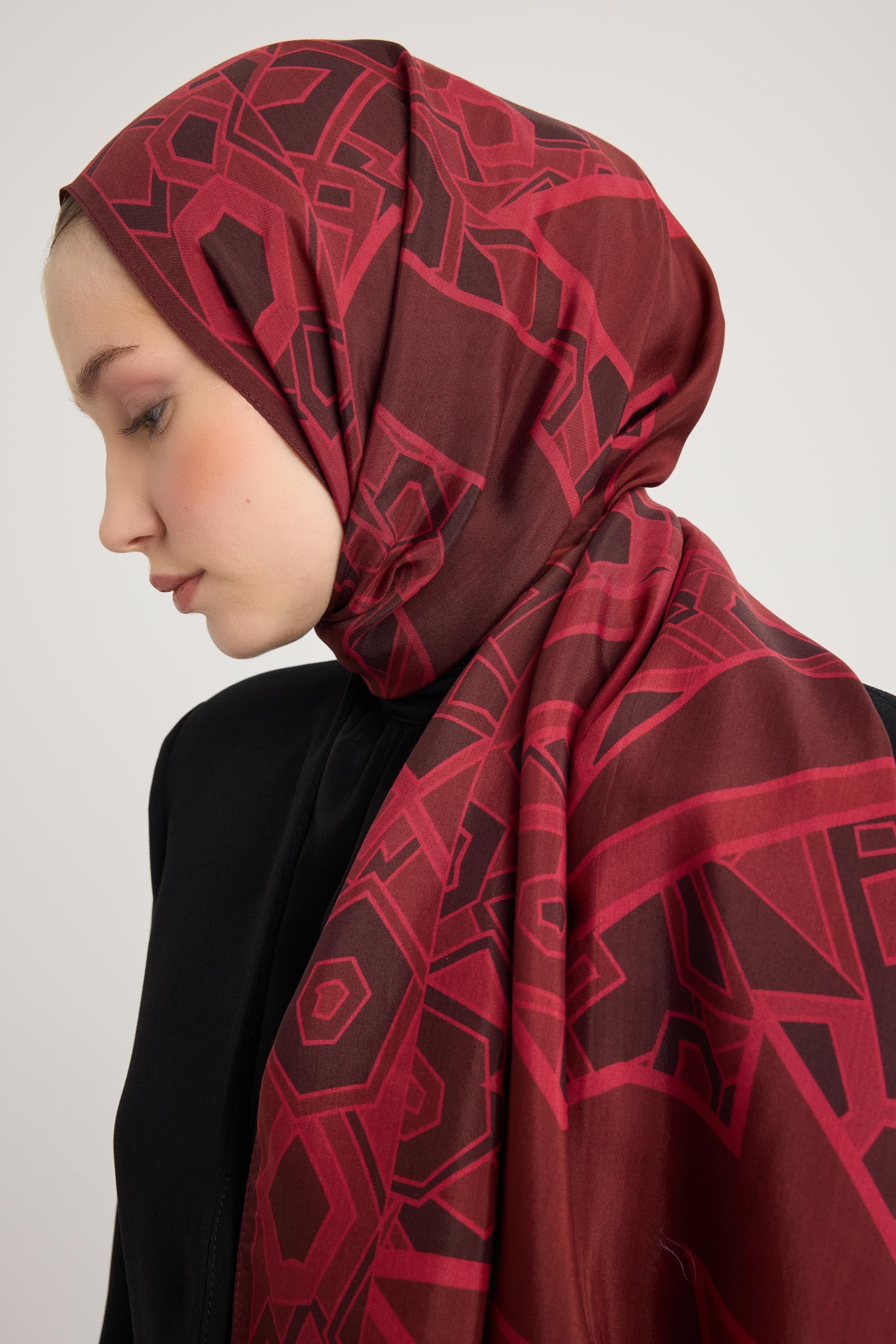ALEV FLOŞ VİSKON ŞAL 70*190 CM - MÜRDÜM