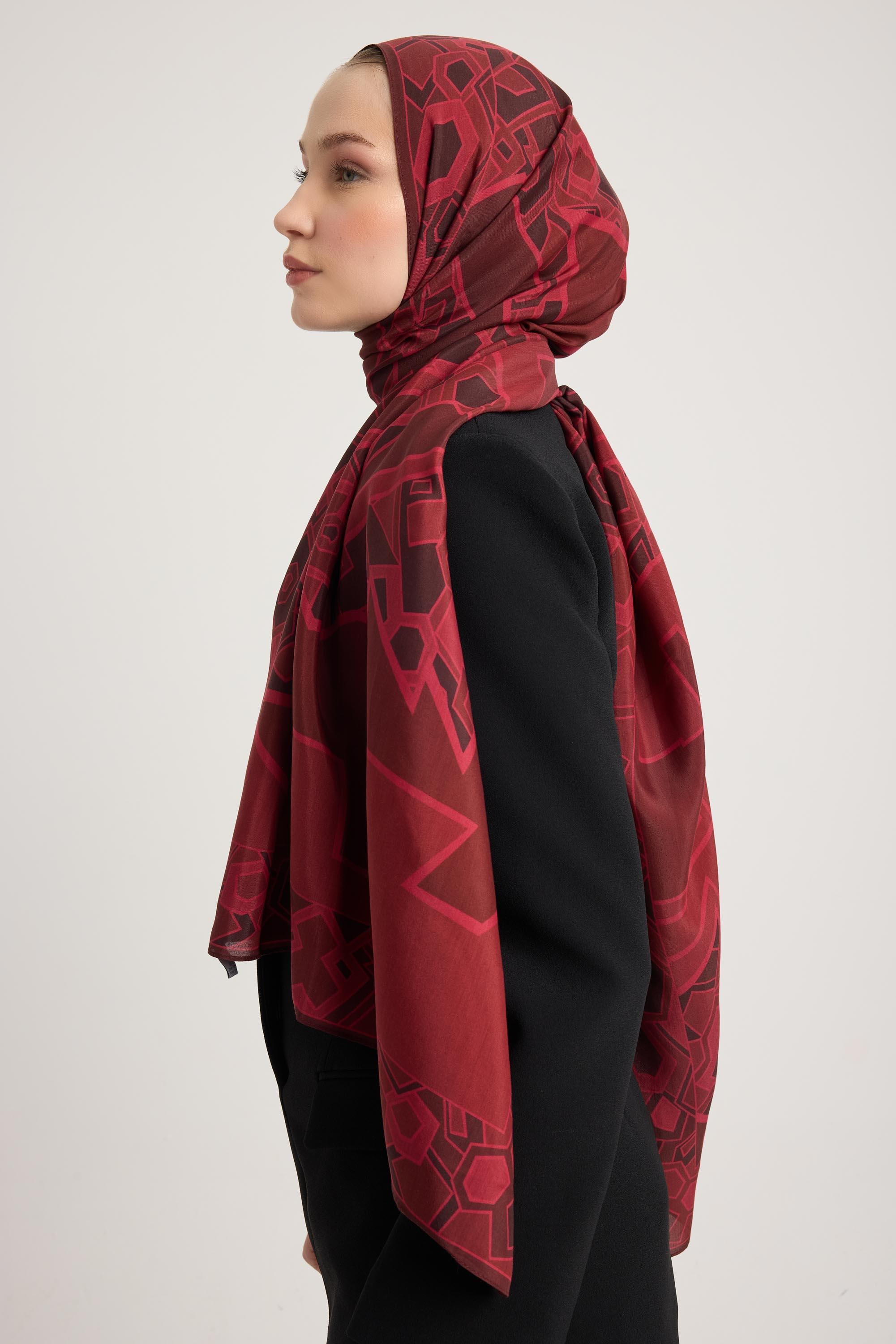 ALEV FLOŞ VİSKON ŞAL 70*190 CM - MÜRDÜM