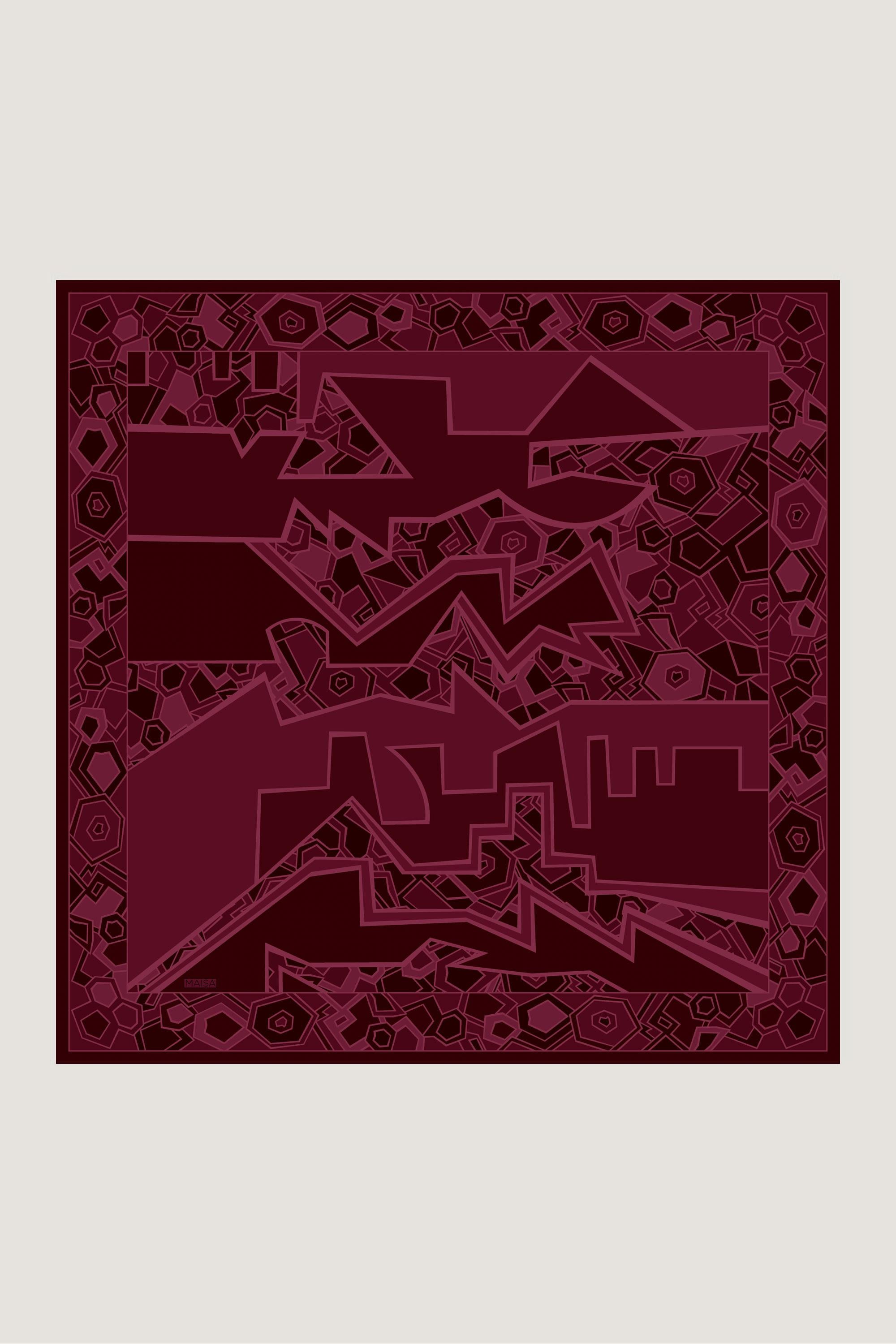 ALEV TİVİL İPEK EŞARP 90*90 CM - MÜRDÜM