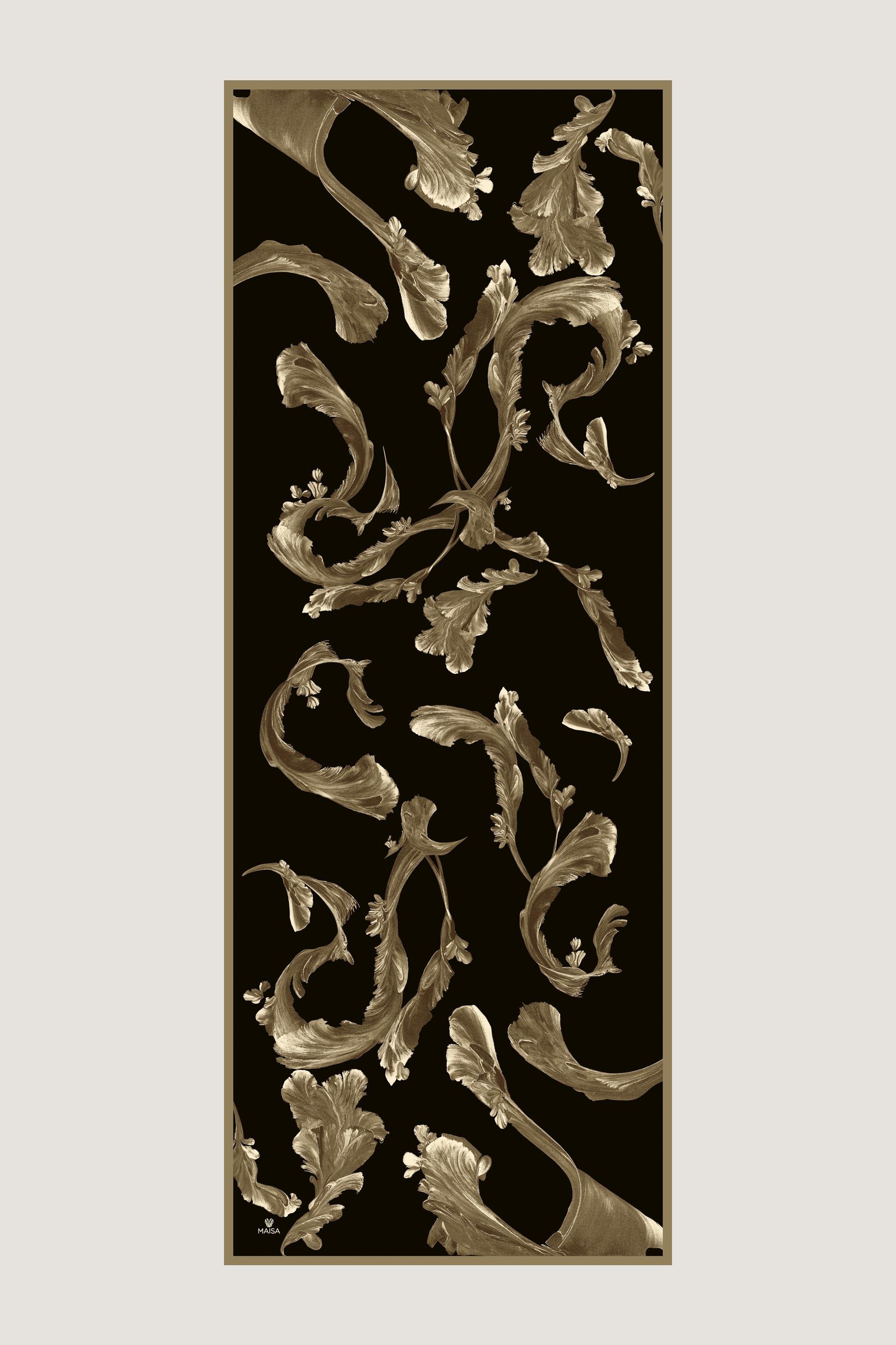 ANİ KREP İPEK ŞAL 70*190 CM - SİYAH