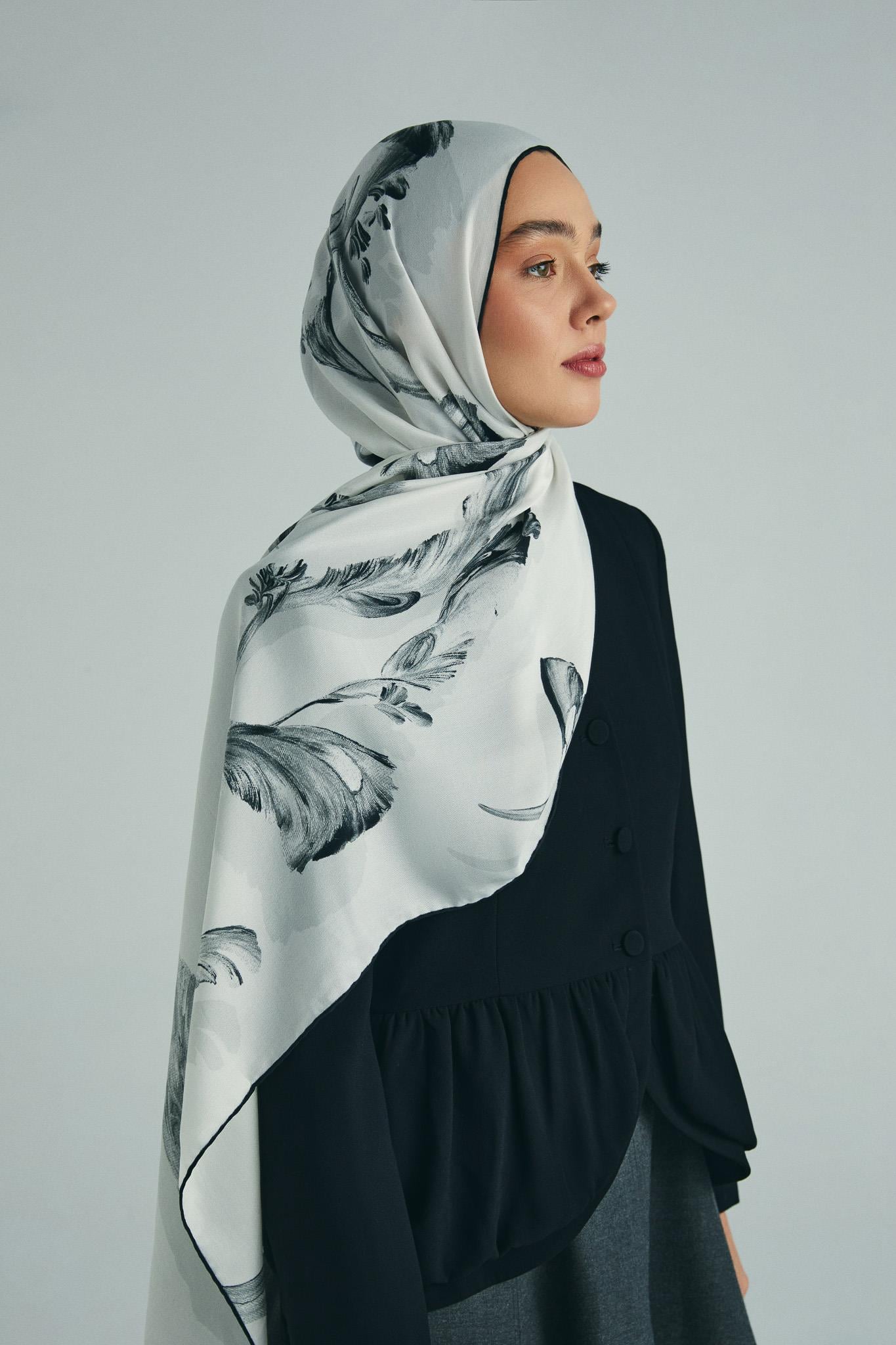 ANİ PAMUK İPEK ŞAL 70*190 CM - EKRU