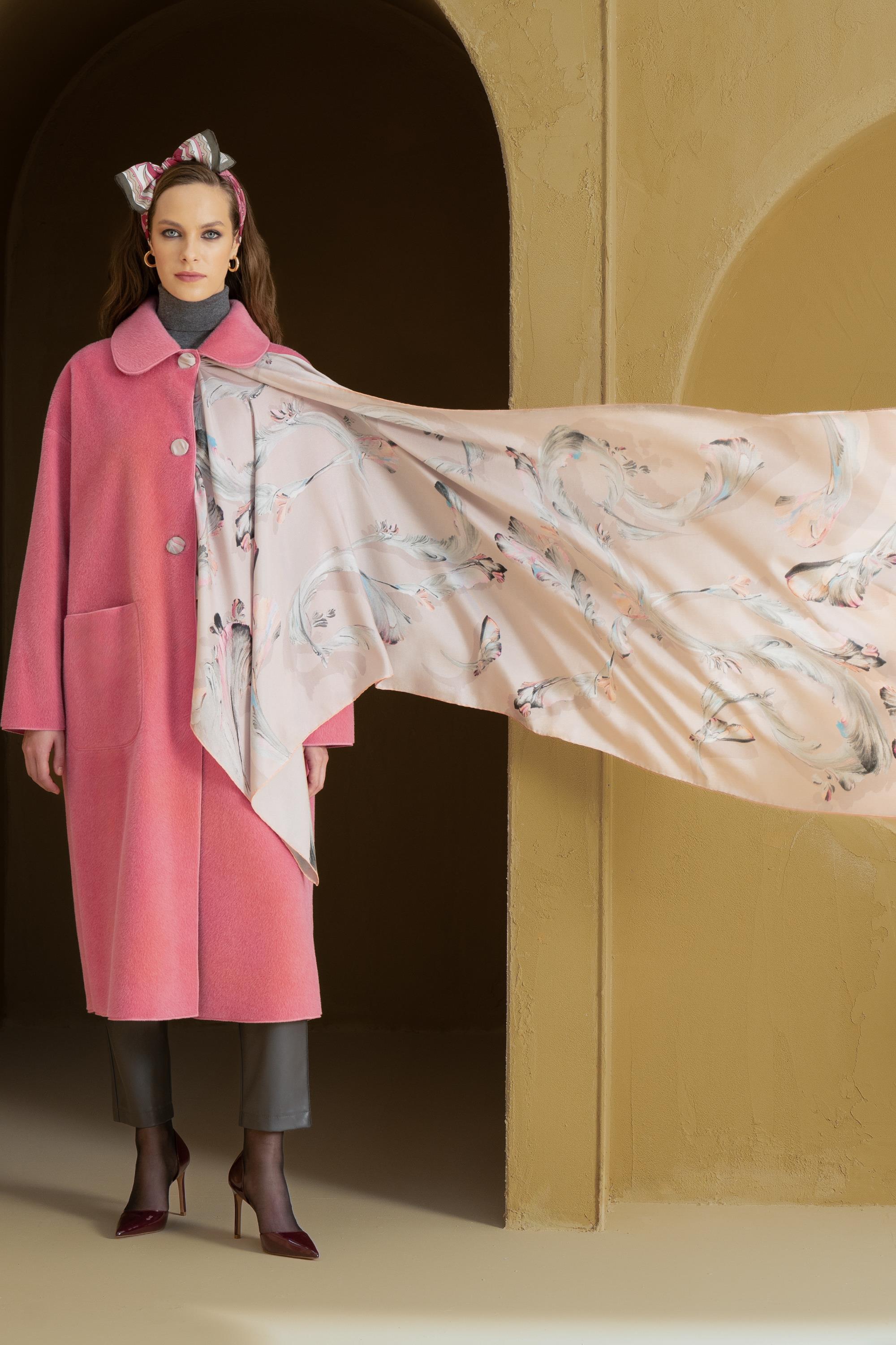 ANİ PAMUK İPEK ŞAL 70*190 CM - PEMBE