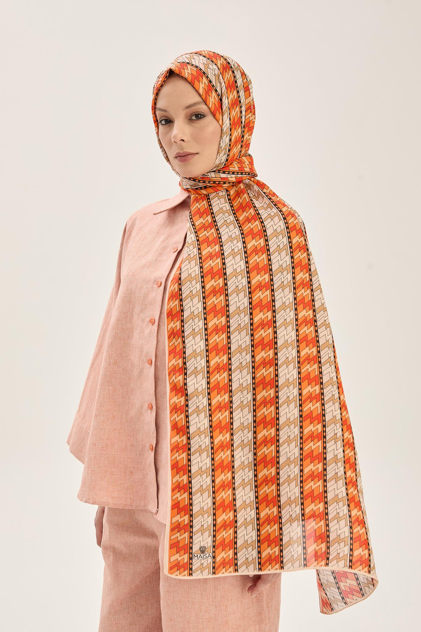 ARF FLOŞ VİSKON 70*190CM ŞAL - TURUNCU 
