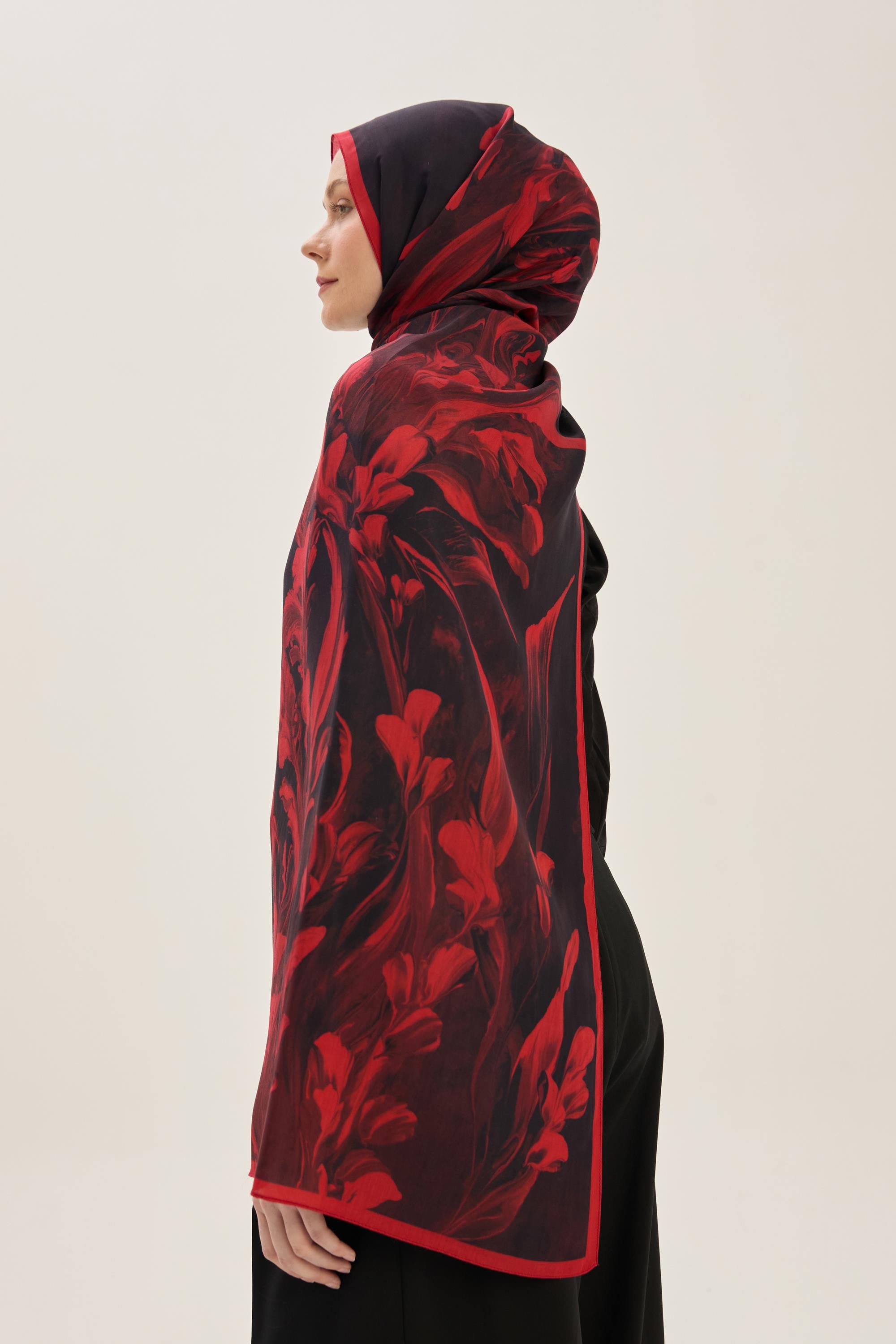 ARYA FLOŞ VİSKON 70*190 CM ŞAL - BORDO