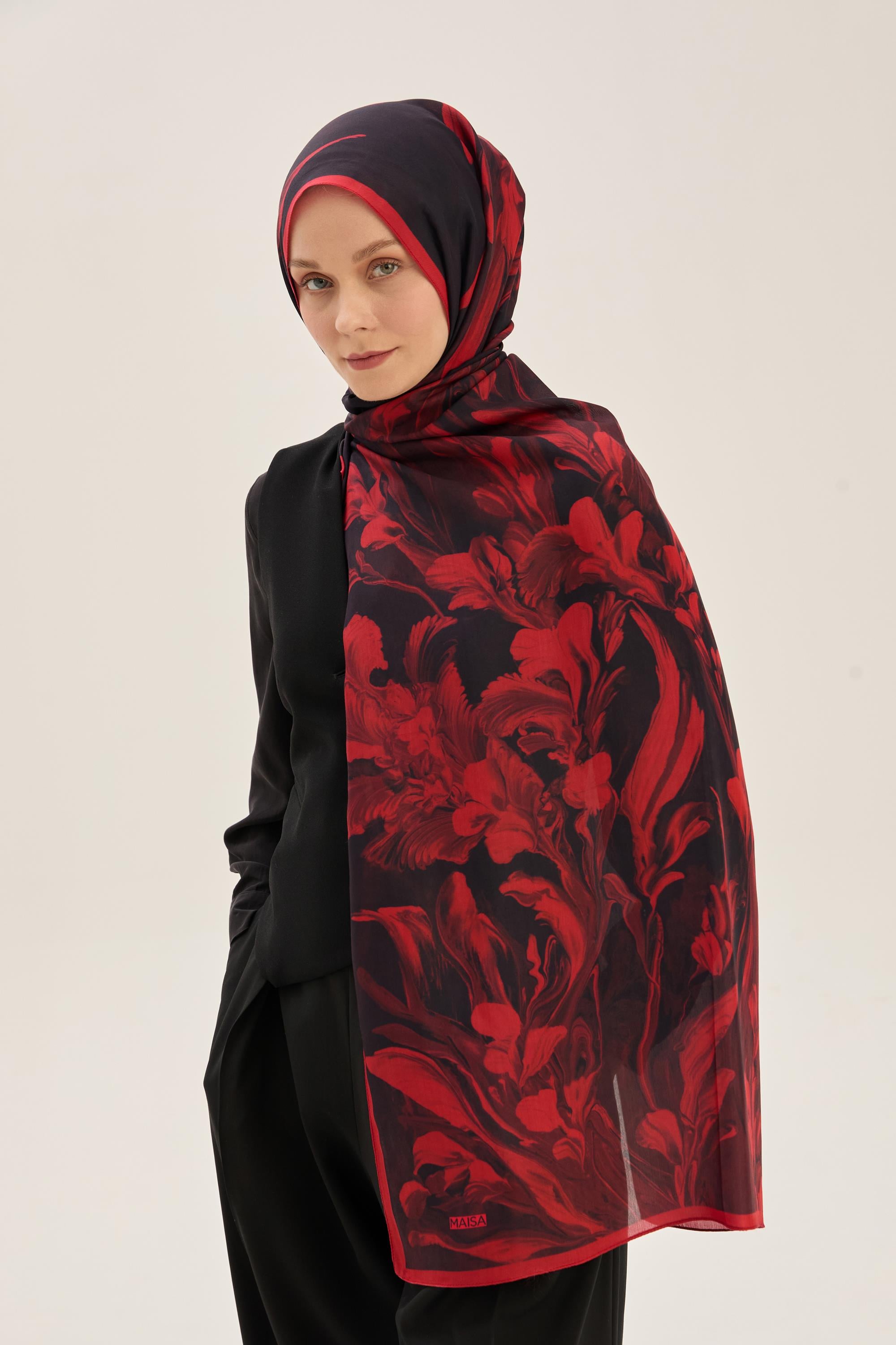 ARYA FLOŞ VİSKON 70*190 CM ŞAL - BORDO
