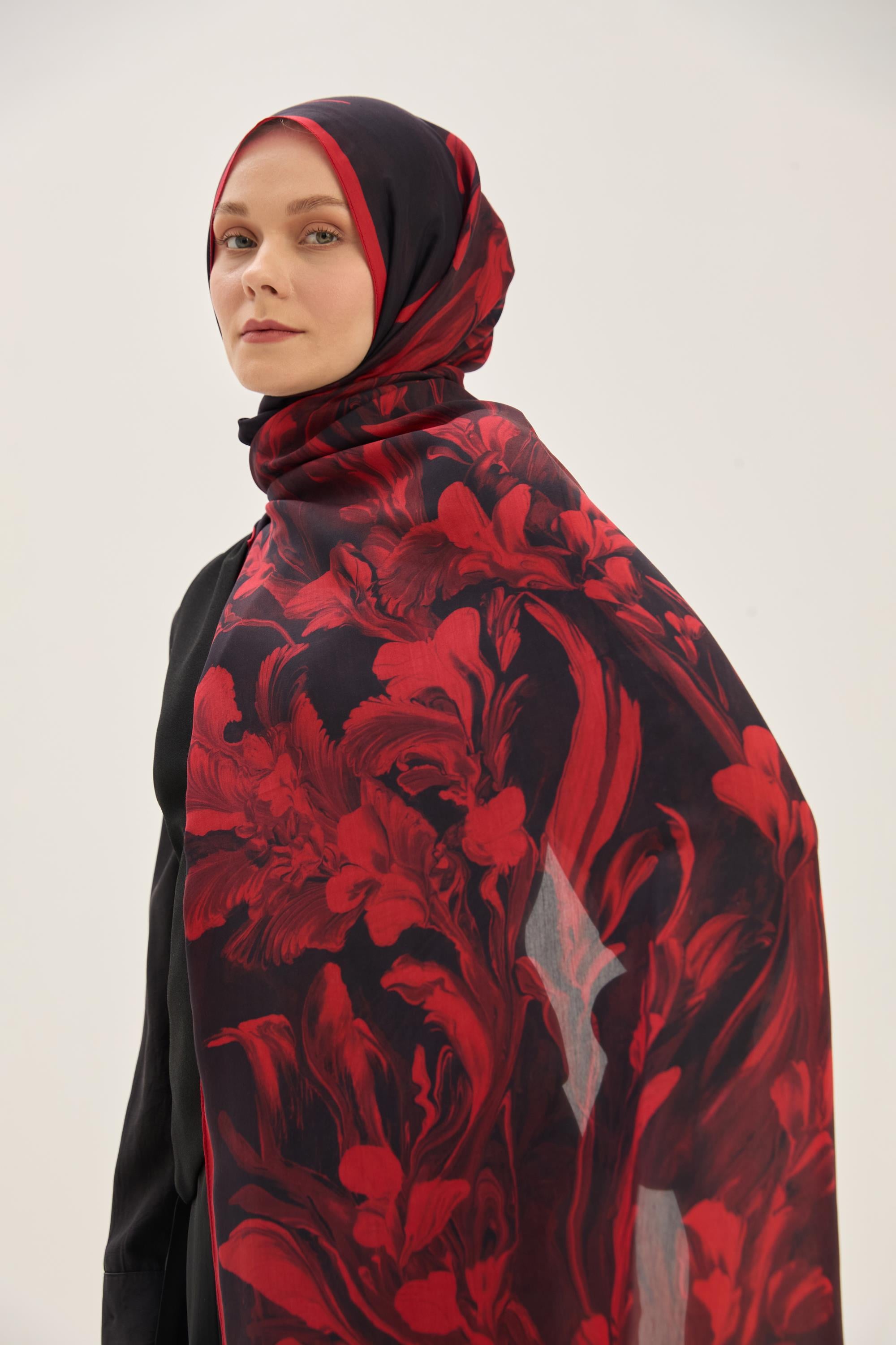 ARYA FLOŞ VİSKON 70*190 CM ŞAL - BORDO