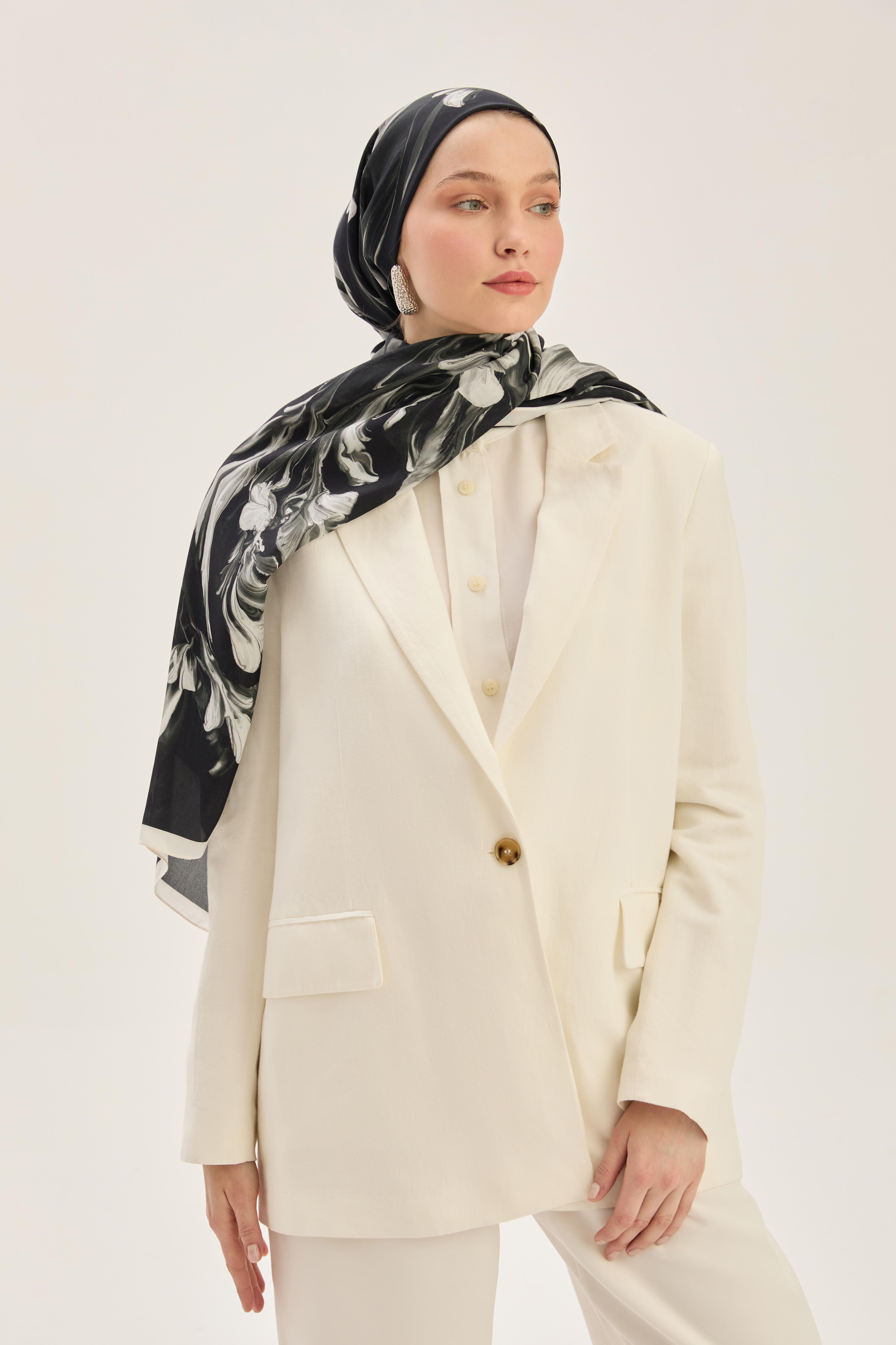 ARYA FLOŞ VİSKON 70*190 CM ŞAL - SİYAH