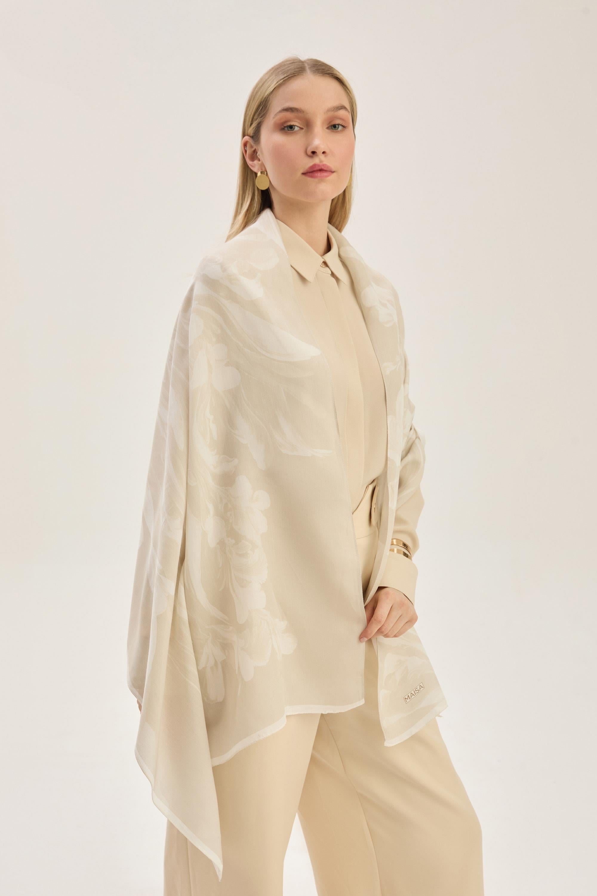 ARYA FLOŞ VİSKON 70*190 CM ŞAL - TAŞ