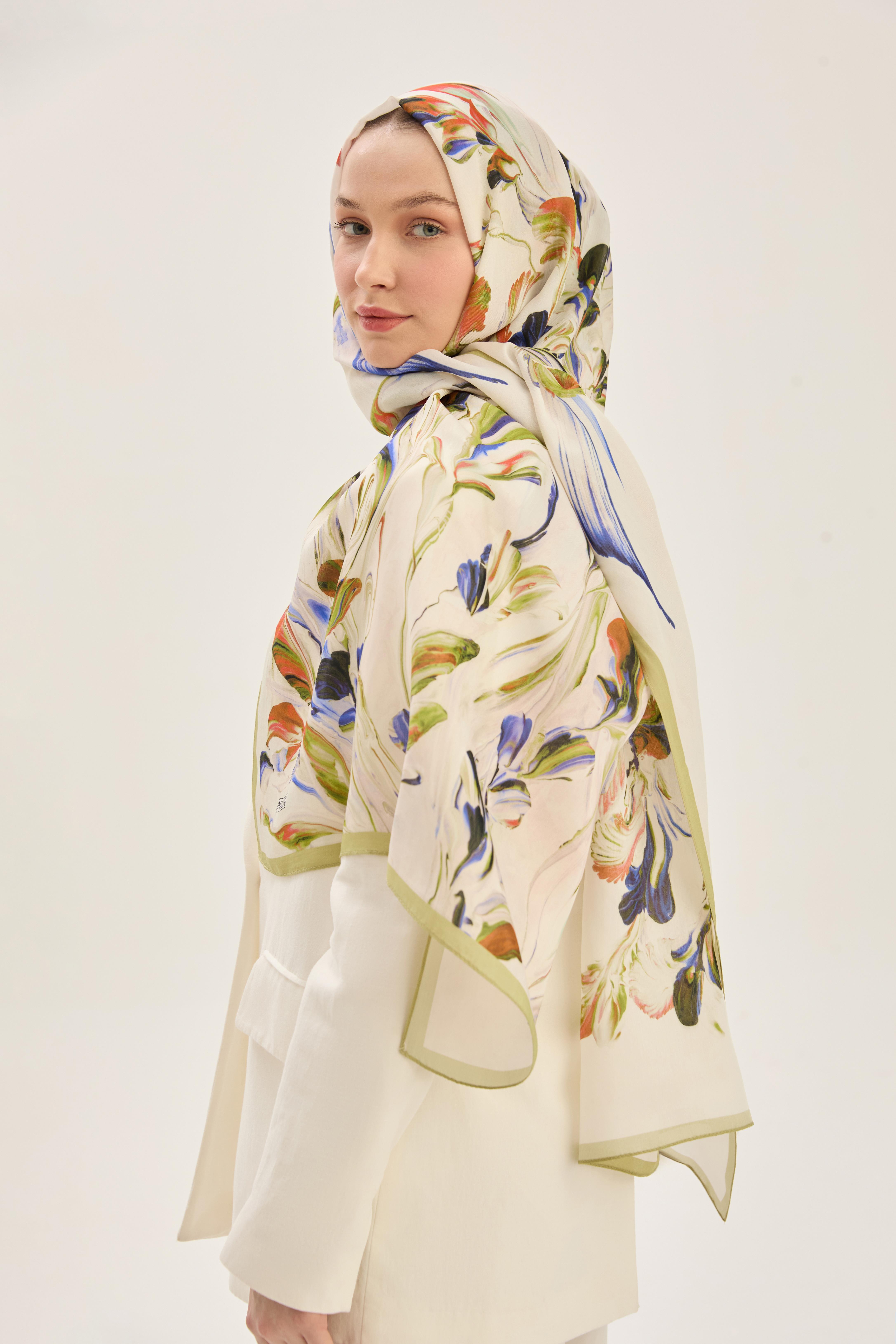 ARYA FLOŞ VİSKON 70*190 CM ŞAL - YEŞİL