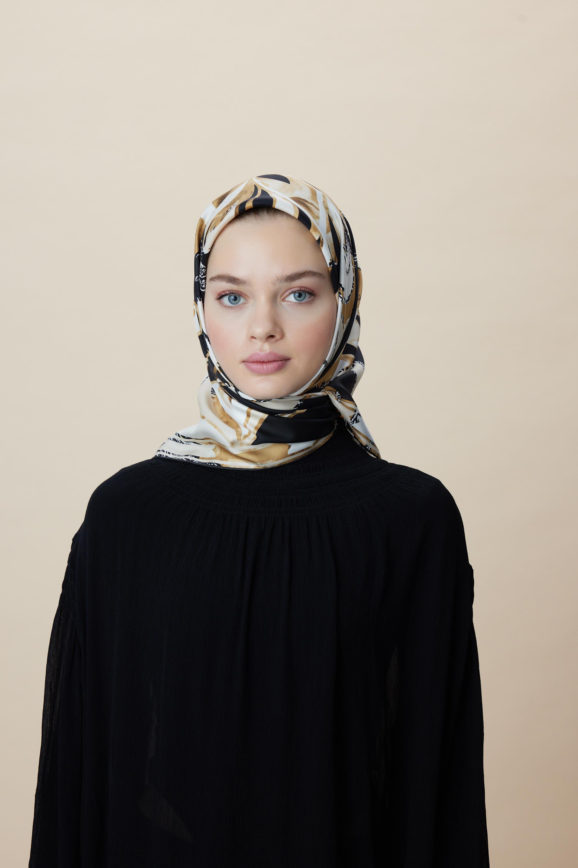 ATOL TİVİL İPEK EŞARP 90*90 CM - GOLD