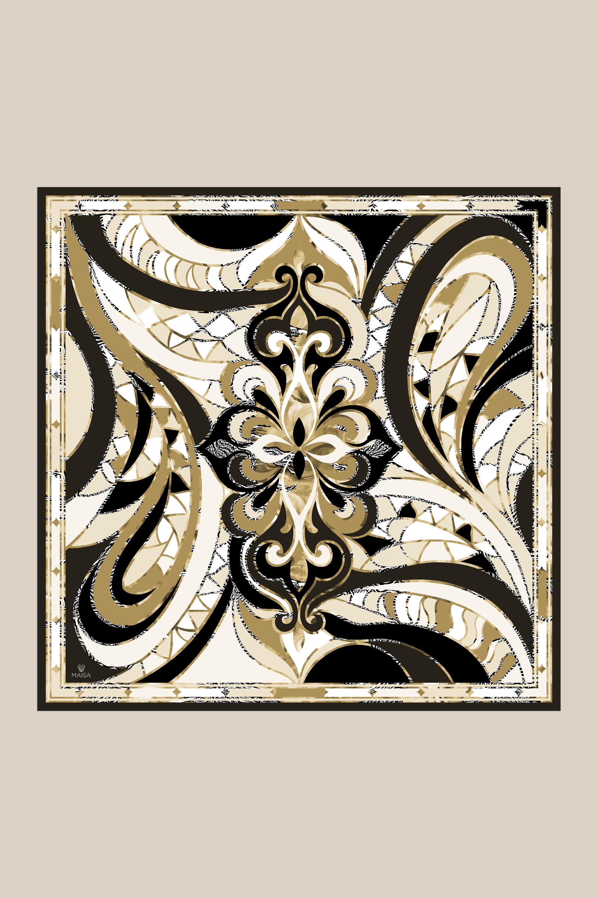 ATOL TİVİL İPEK EŞARP 90*90 CM - GOLD
