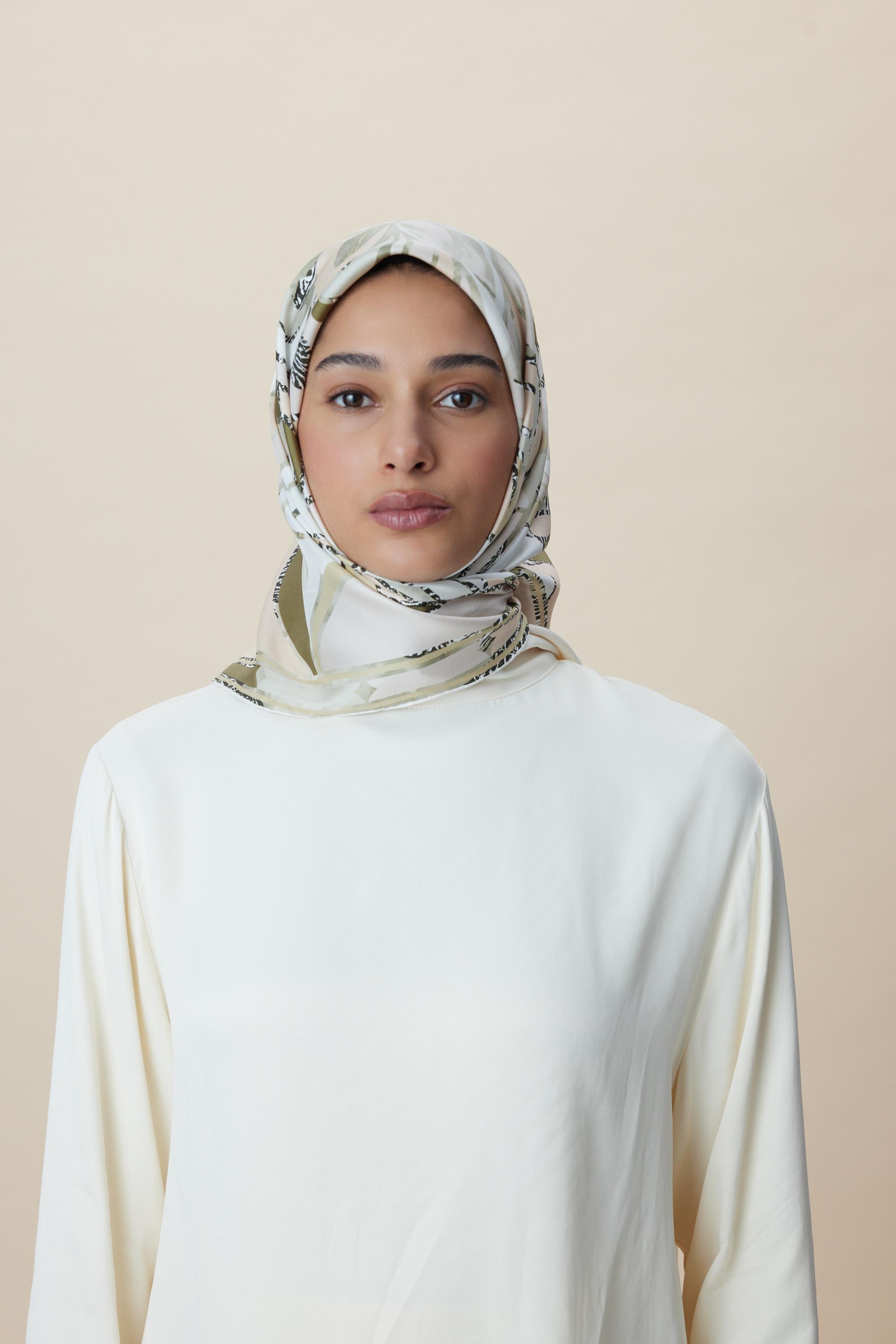 ATOL TİVİL İPEK EŞARP 90*90 CM - HAKİ