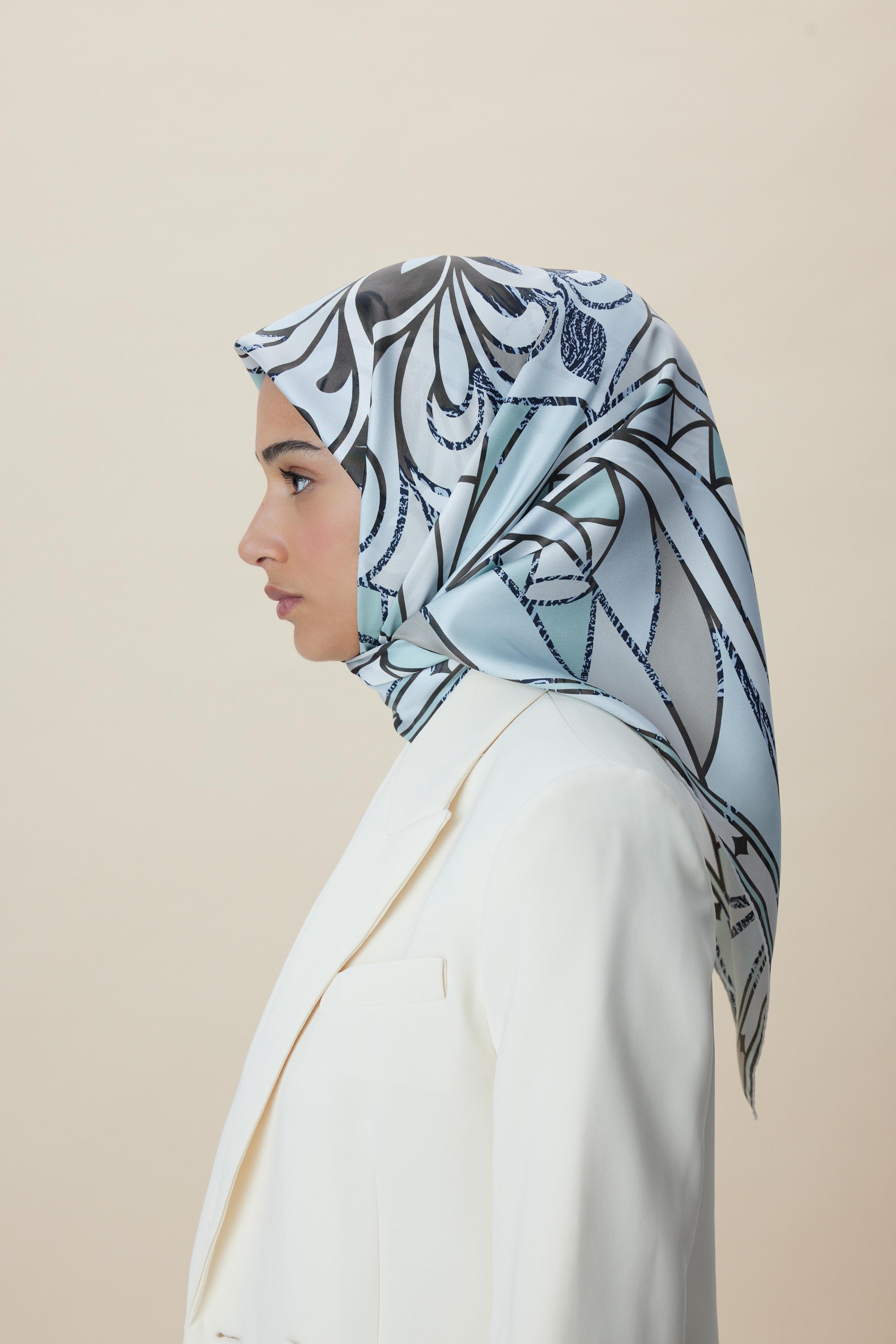 ATOL TİVİL İPEK EŞARP 90*90 CM - MİNT YEŞİLİ
