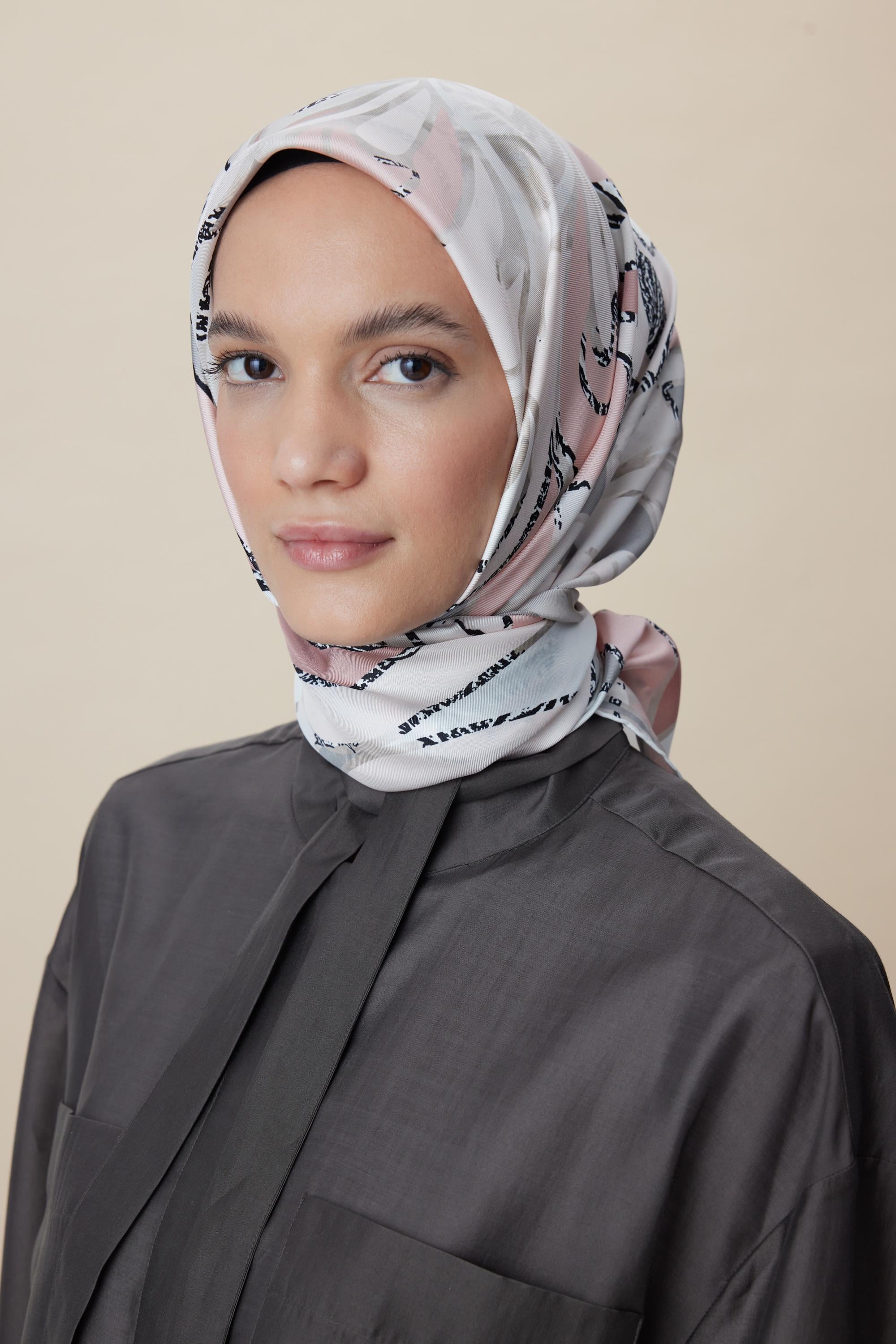 ATOL TİVİL İPEK EŞARP 90*90 CM - PUDRA PEMBE