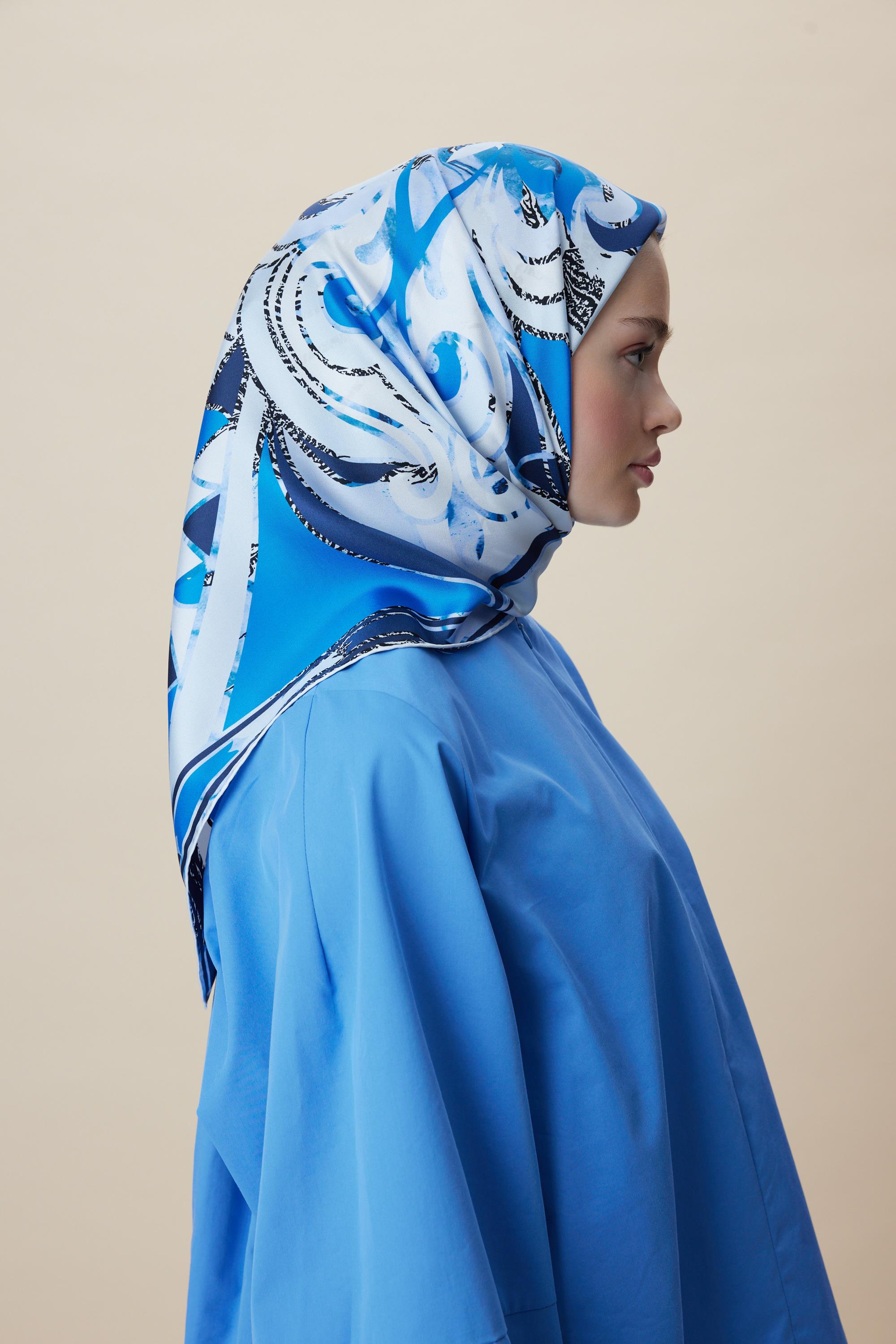 ATOL TİVİL İPEK EŞARP 90*90 CM - SAKS