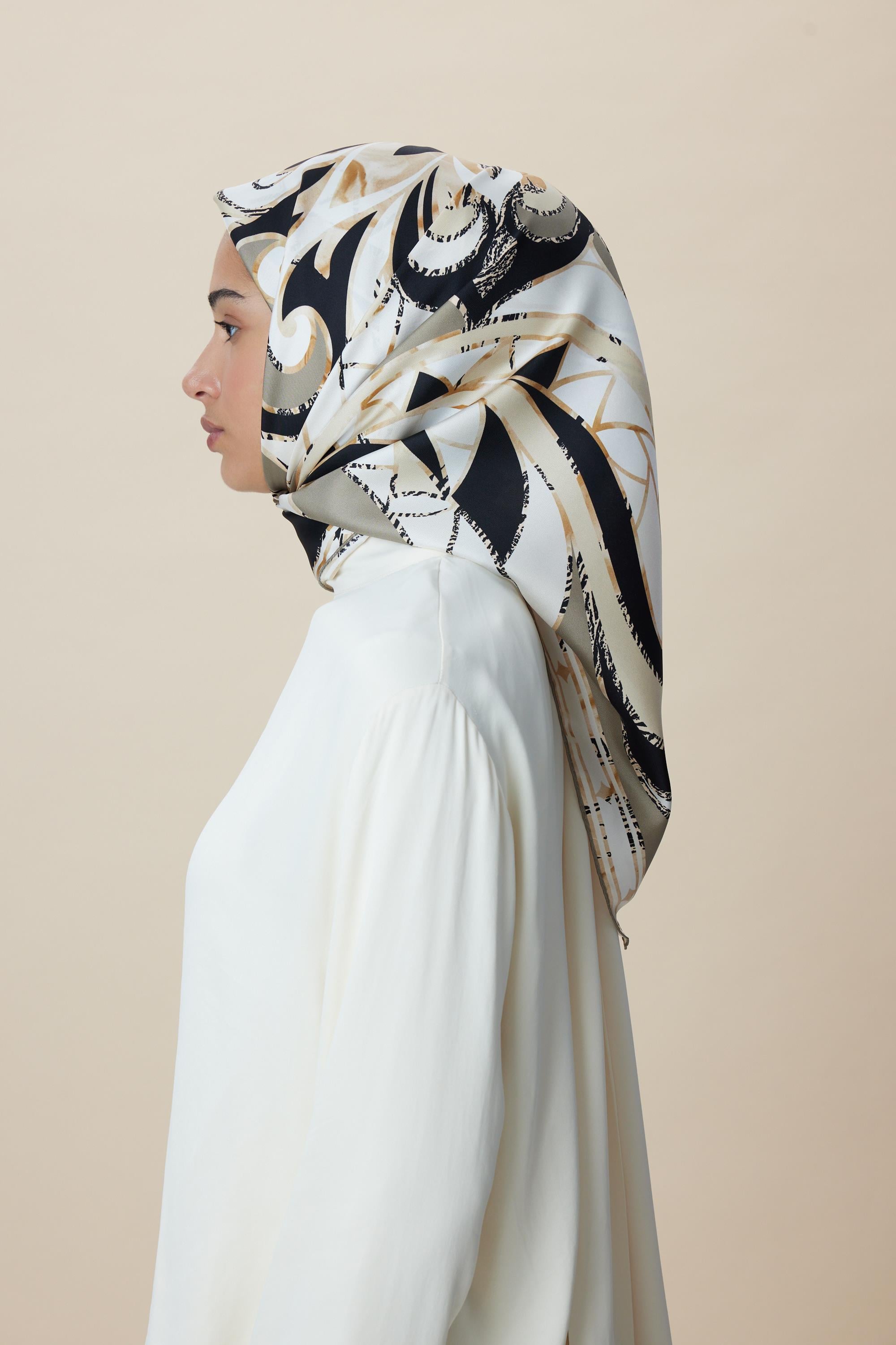 ATOL TİVİL İPEK EŞARP 90*90 CM - VİZON