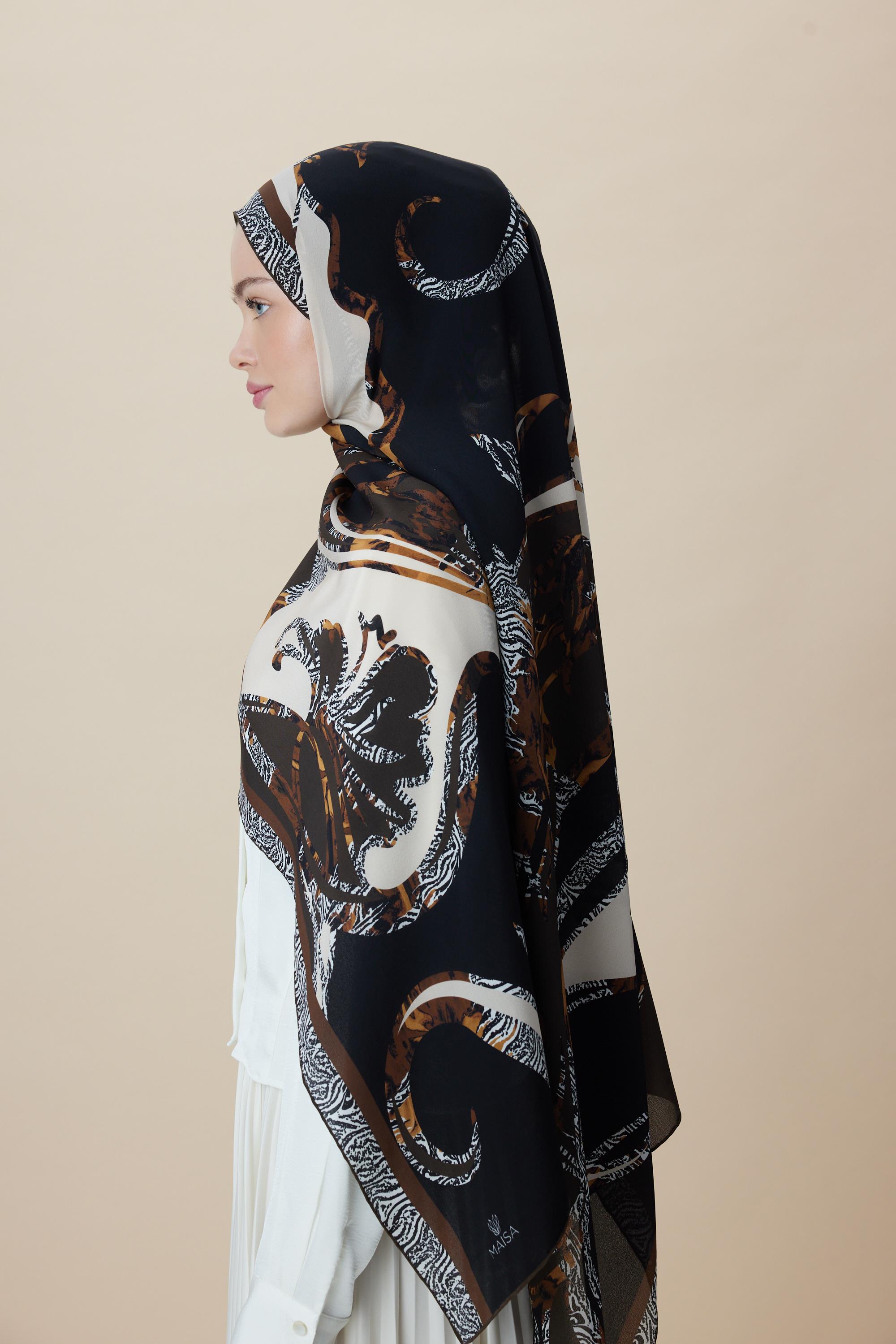 AYÇIL KREP İPEK ŞAL 70*190 CM - GOLD
