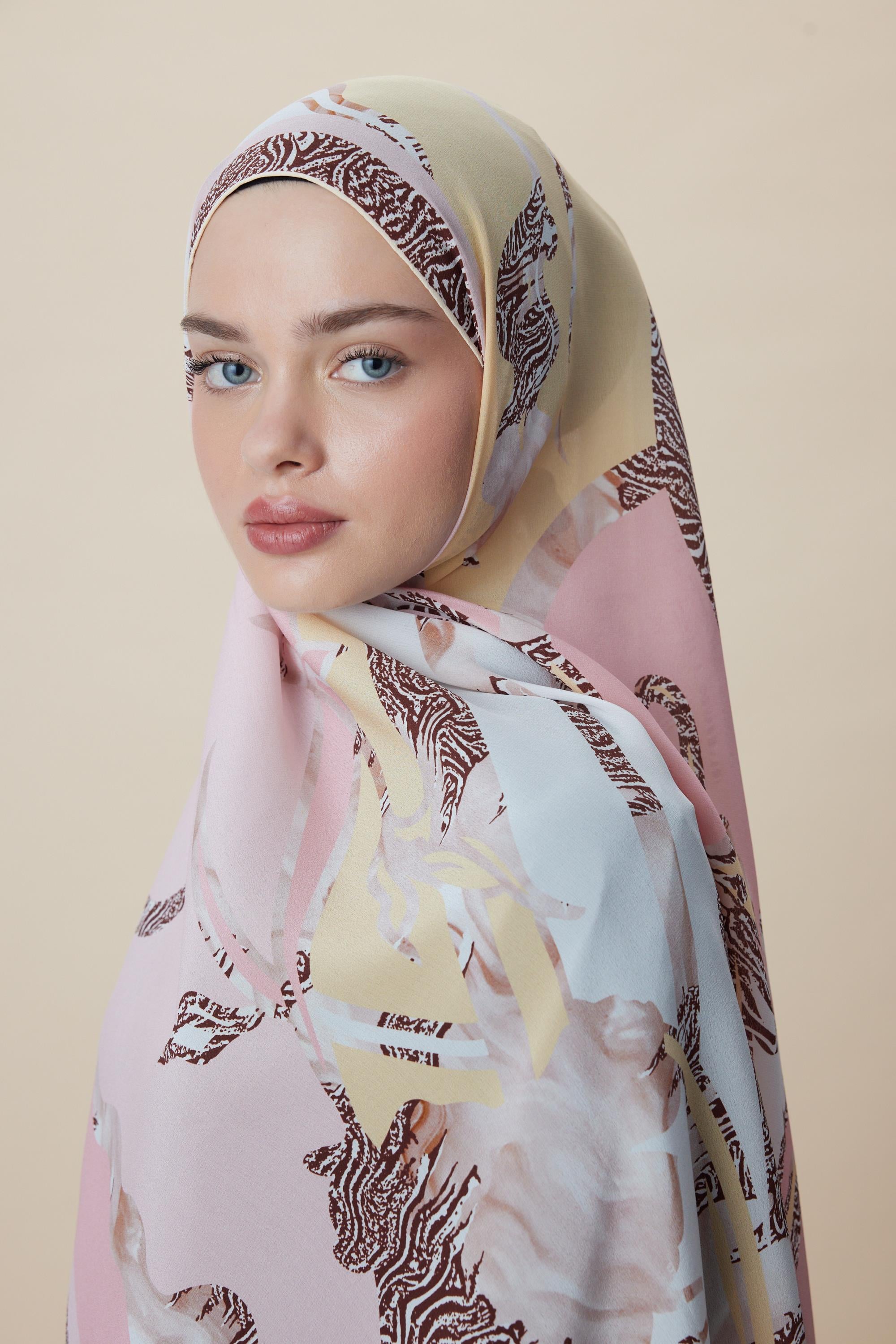 AYÇIL KREP İPEK ŞAL 70*190 CM - PEMBE