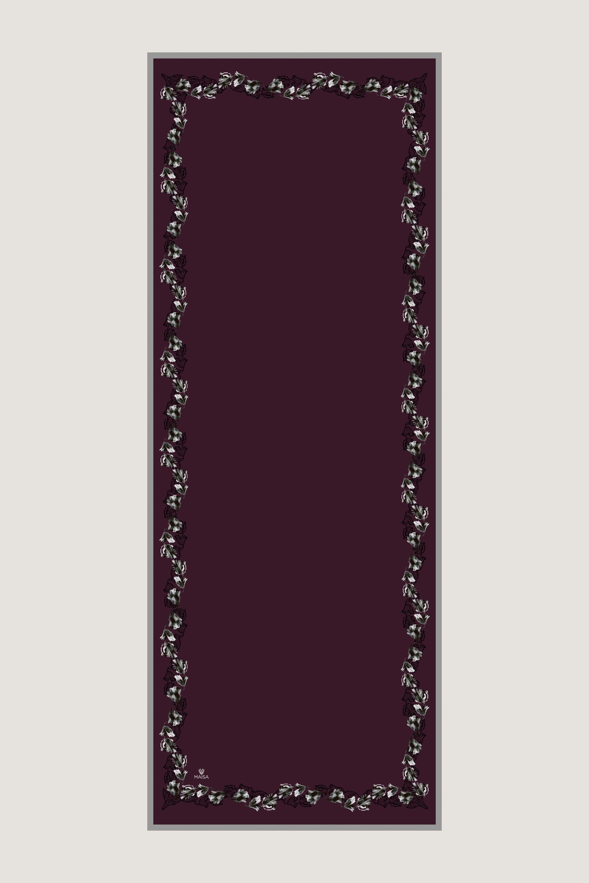 BADE MULBERRY İPEK ŞAL 70*190 CM - MÜRDÜM