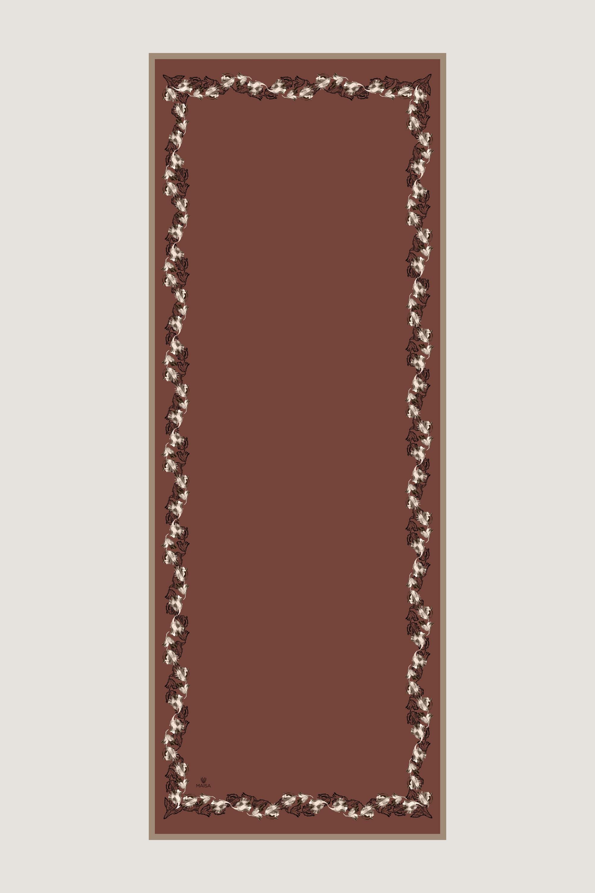BADE MULBERRY İPEK ŞAL 70*190 CM - TABA