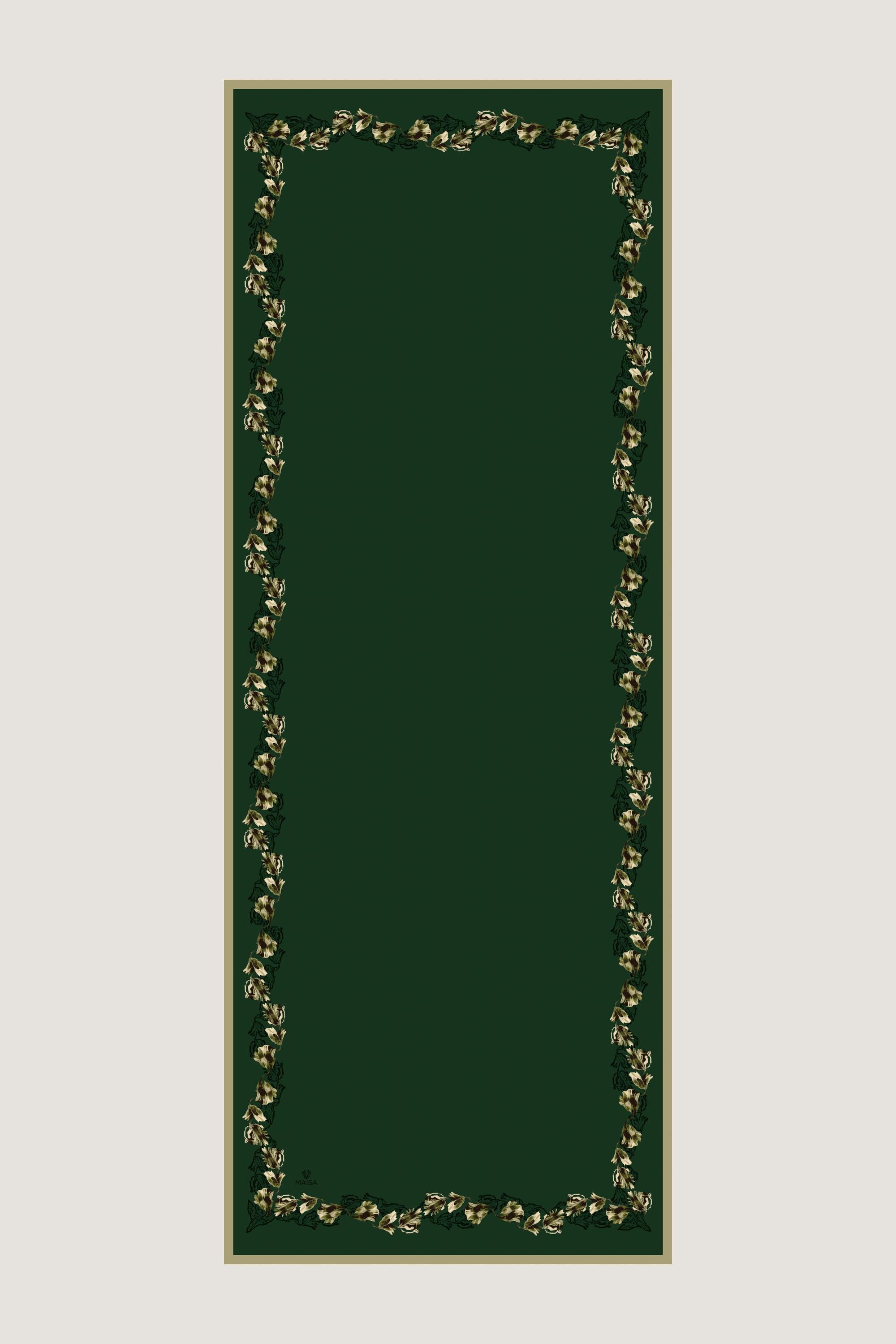 BADE MULBERRY İPEK ŞAL 70*190 CM - YEŞİL