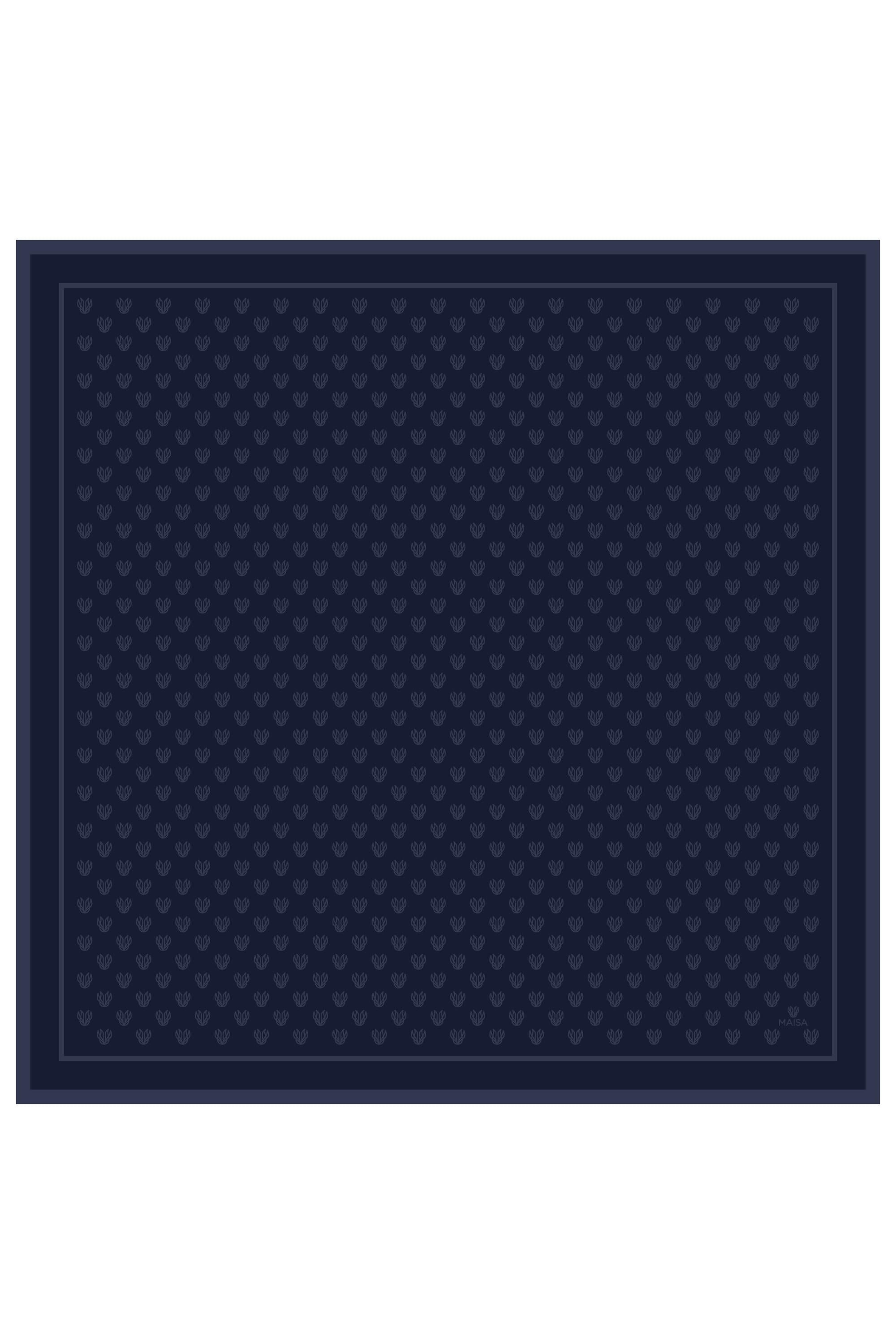 BİRCE TİVİL İPEK EŞARP 90*90 - LACİVERT