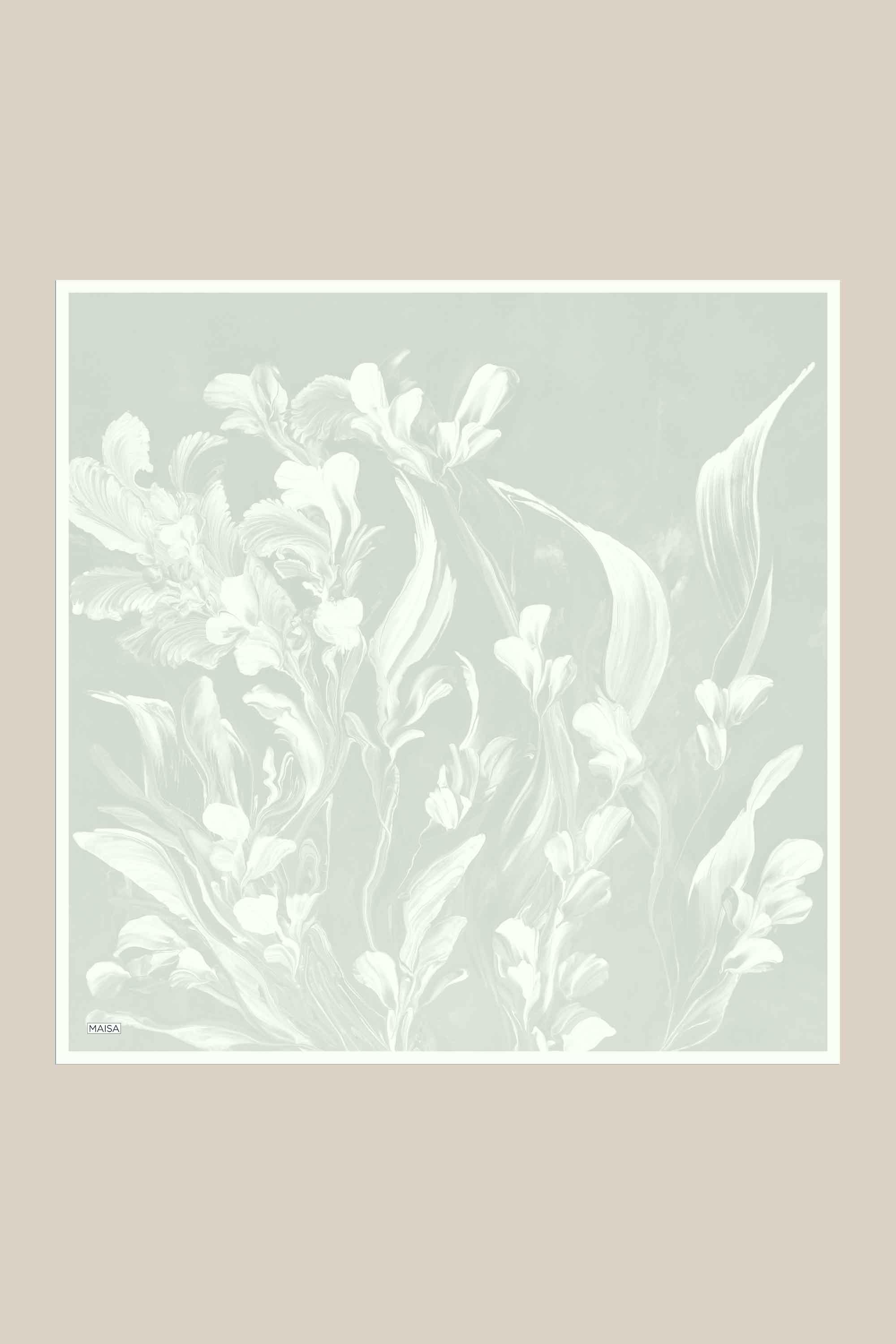 BUĞU MULBERRY İPEK EŞARP 90*90 CM - AÇIK YEŞİL