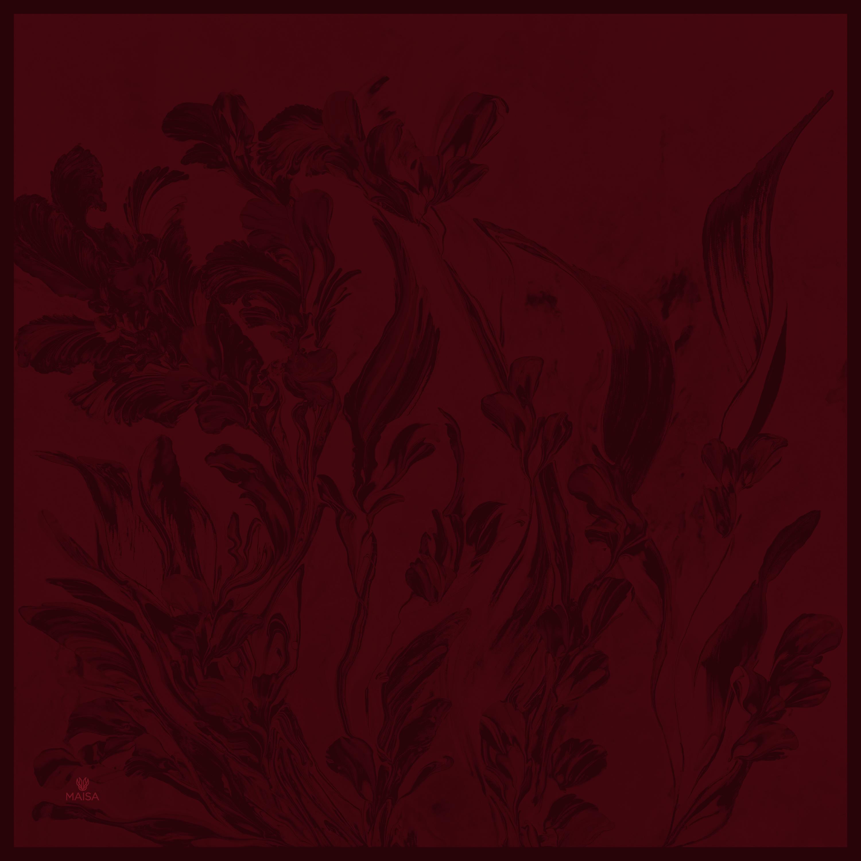 BUĞU MULBERRY İPEK EŞARP 90*90 CM - BORDO