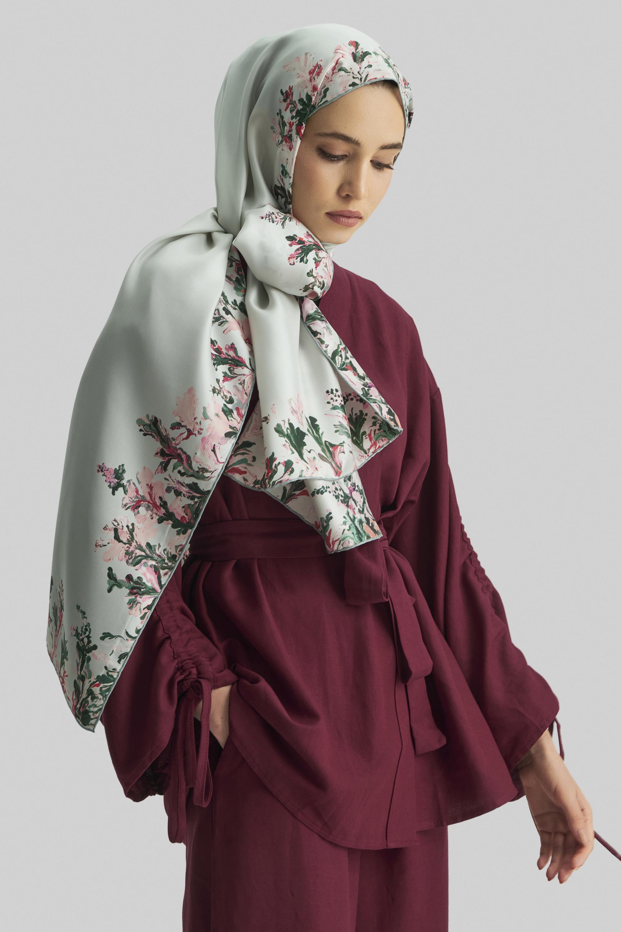 BURCU MULBERRY İPEK ŞAL 70*190 CM - FİLİZİ YEŞİL