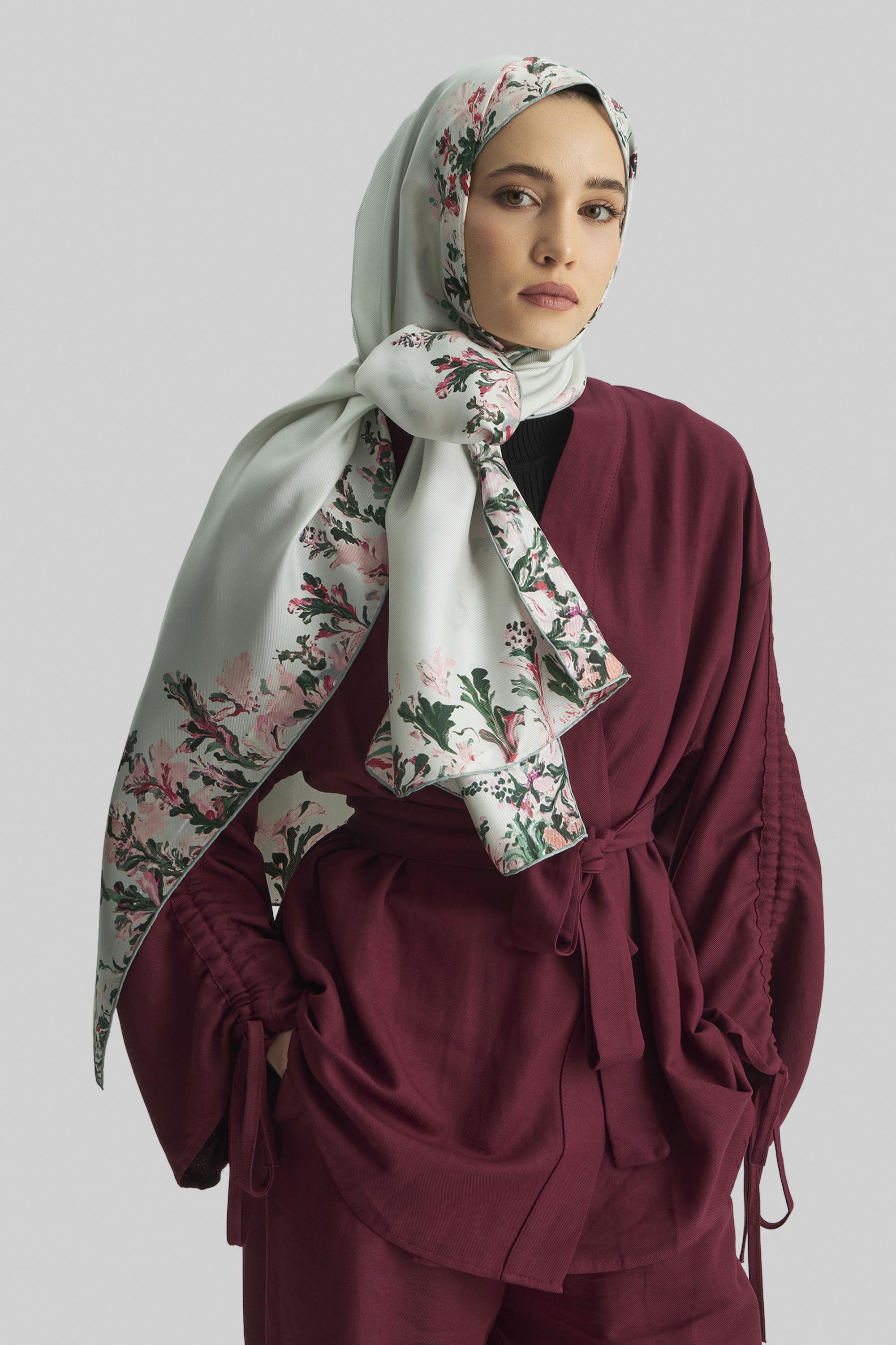 BURCU MULBERRY İPEK ŞAL 70*190 CM - FİLİZİ YEŞİL