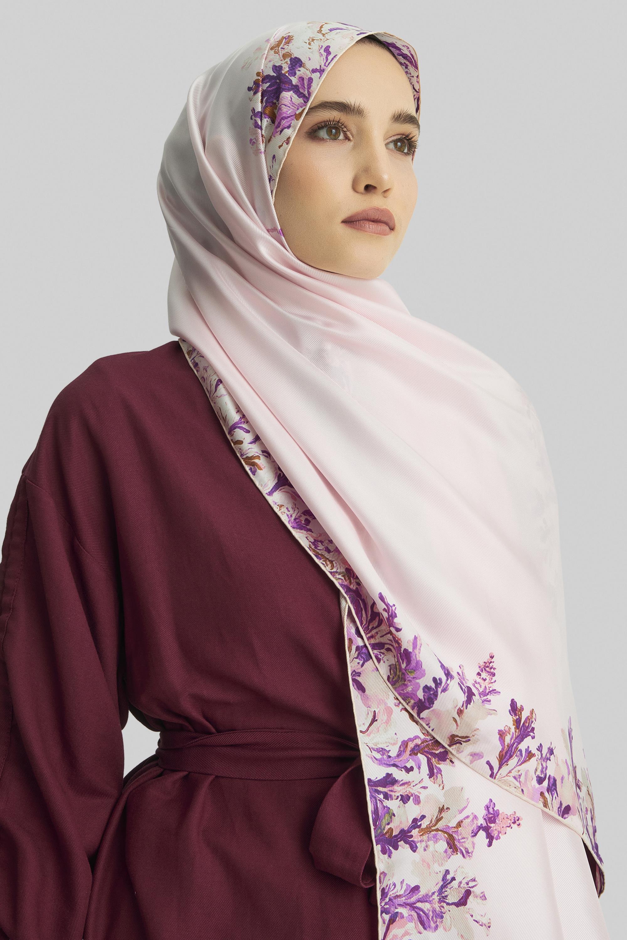 BURCU MULBERRY İPEK ŞAL 70*190 CM - PEMBE