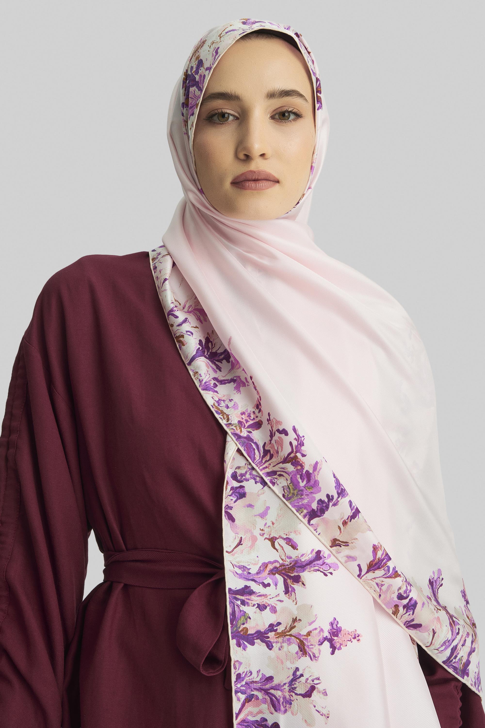 BURCU MULBERRY İPEK ŞAL 70*190 CM - PEMBE