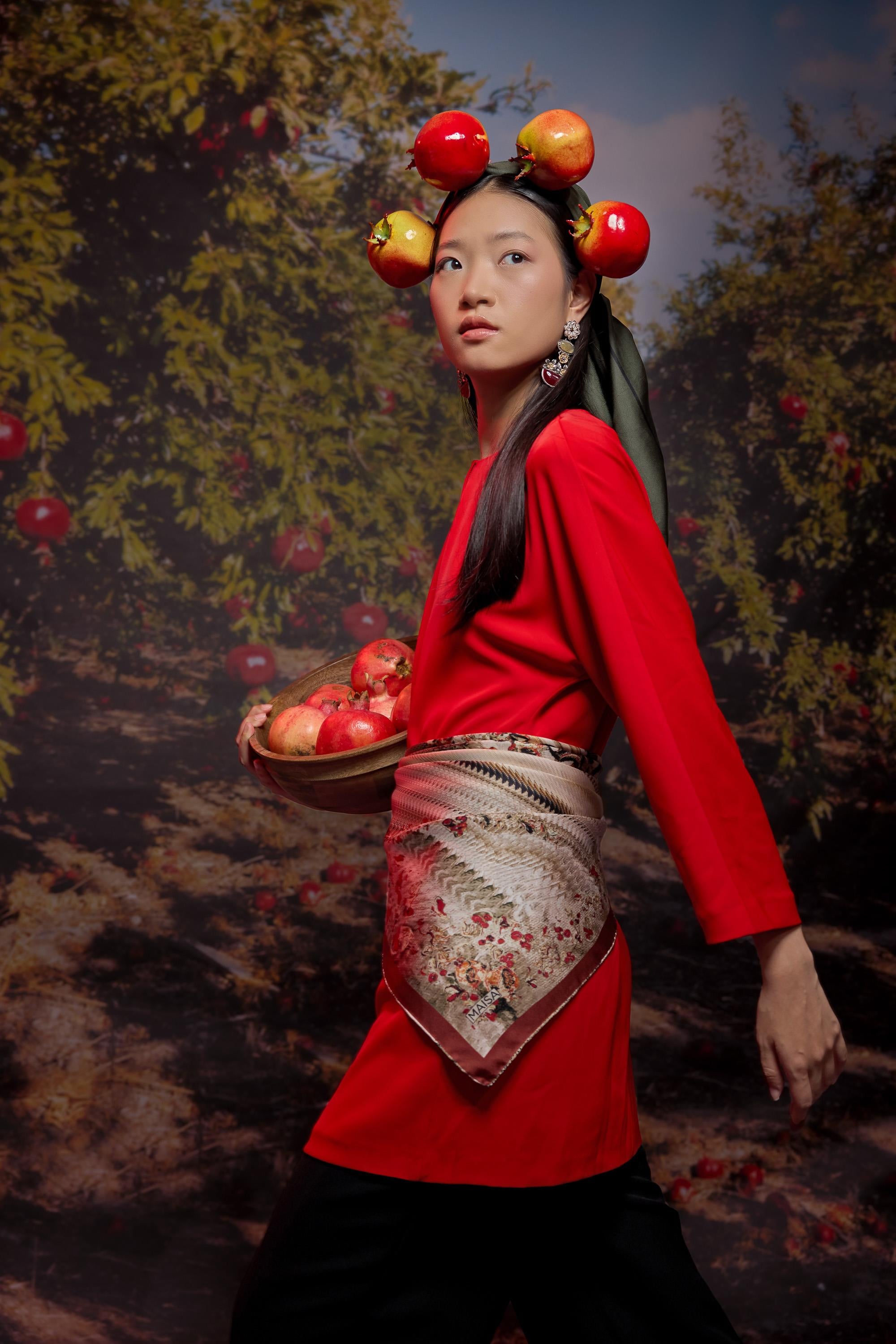 DİDE MULBERRY İPEK EŞARP 90*90 CM - KİREMİT