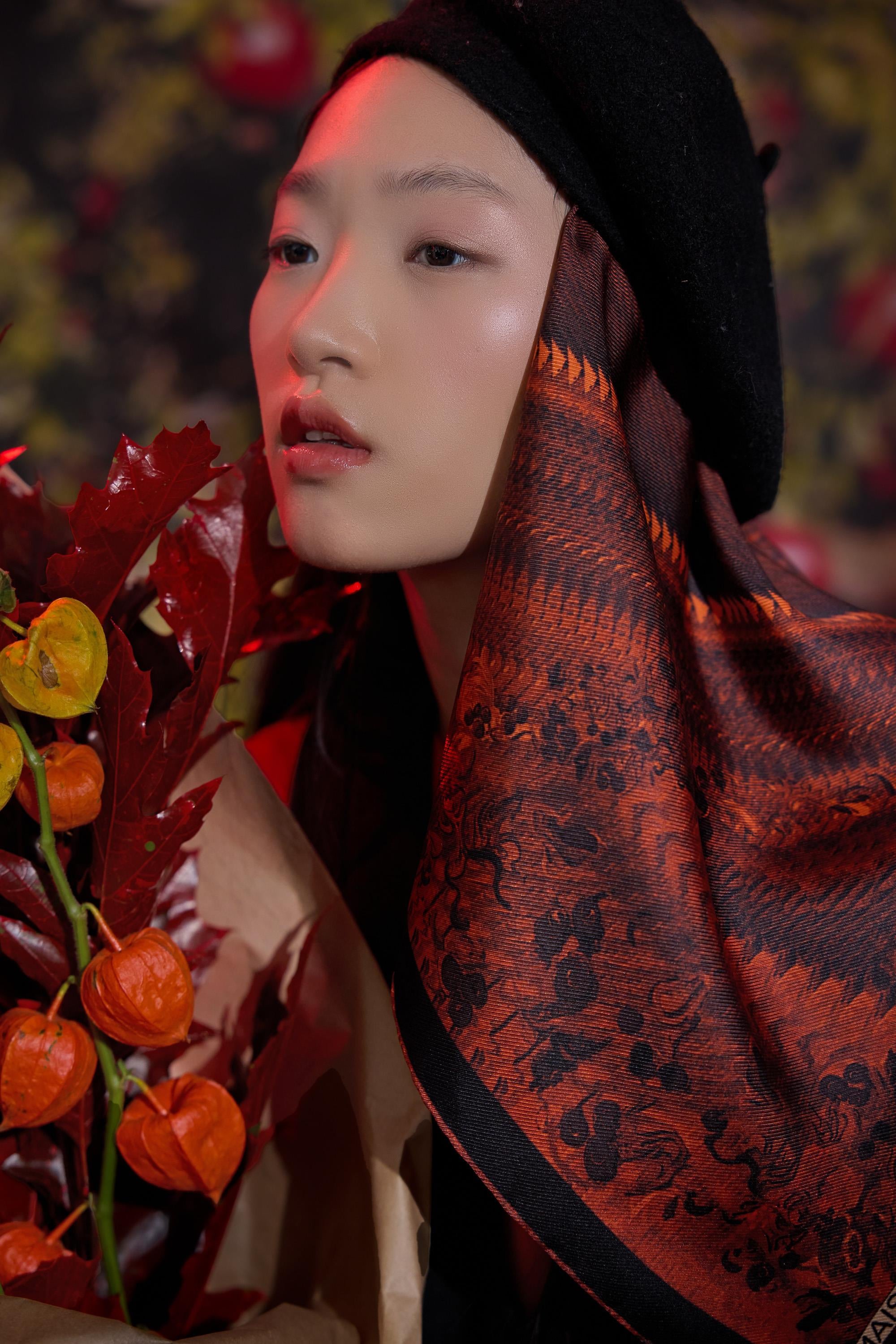 DİDE MULBERRY İPEK EŞARP 90*90 CM - TABA