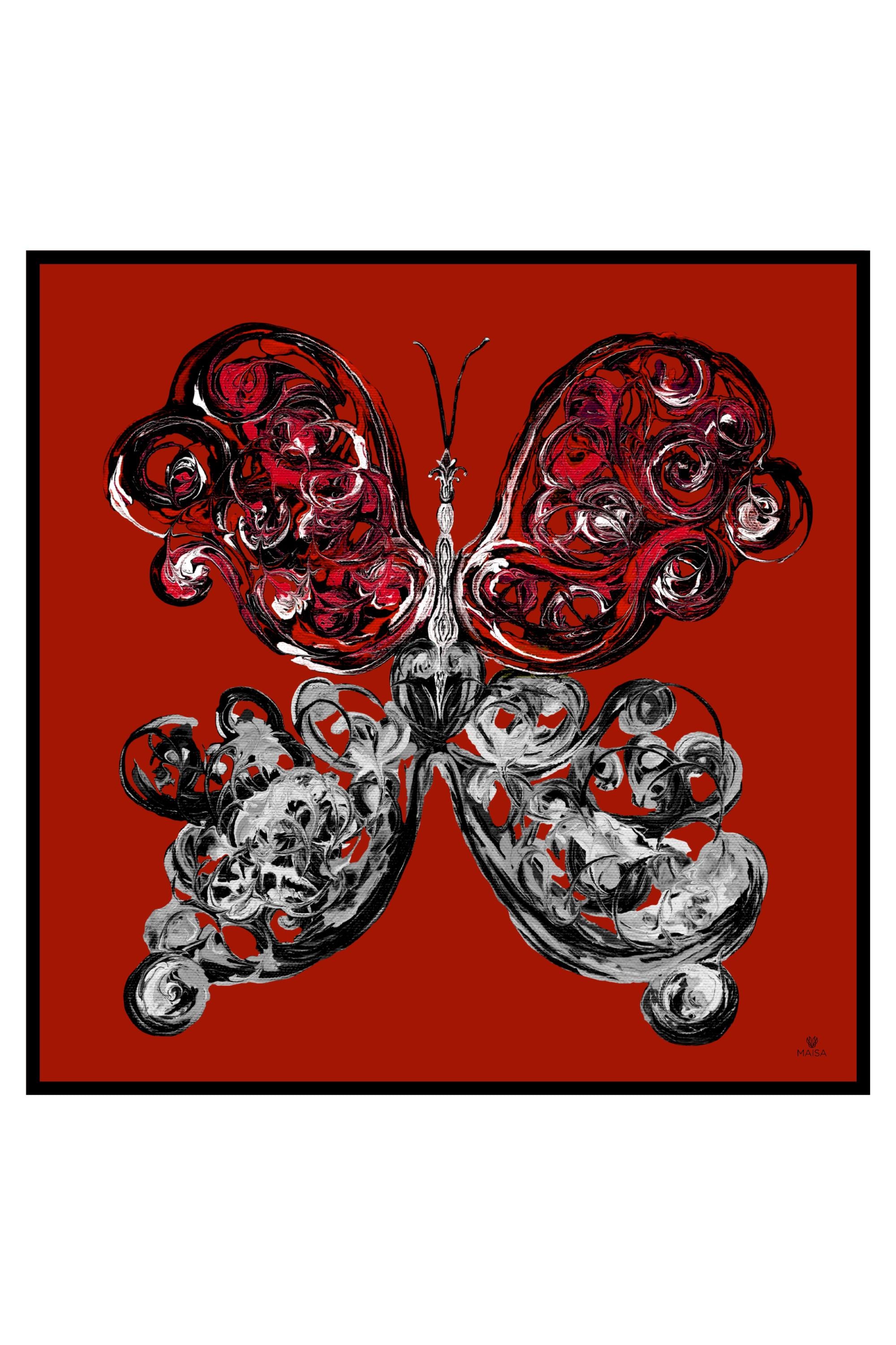 DİDE TİVİL İPEK EŞARP 90*90 – KIRMIZI