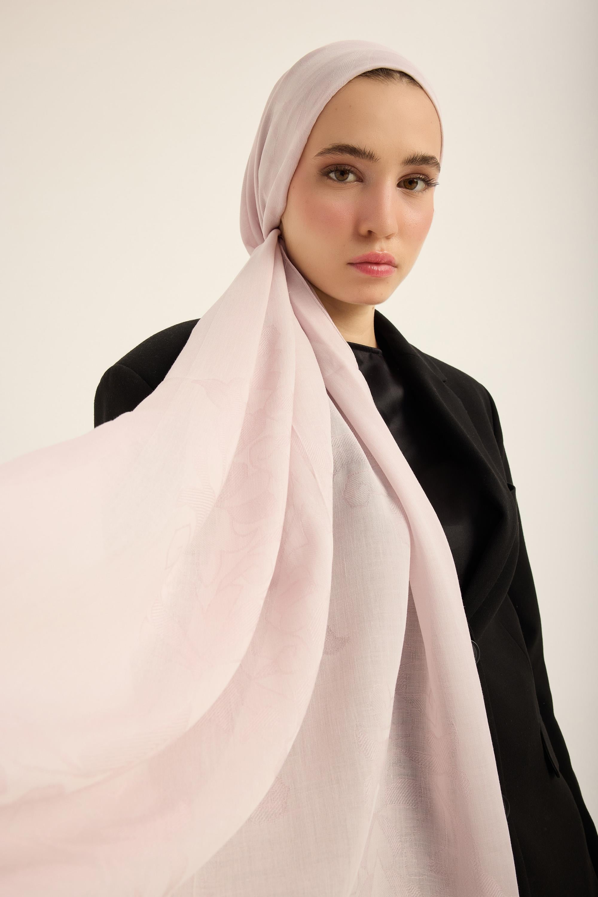 DURU İPEK PAMUK TENSEL ŞAL 70*190 CM - AÇIK PEMBE