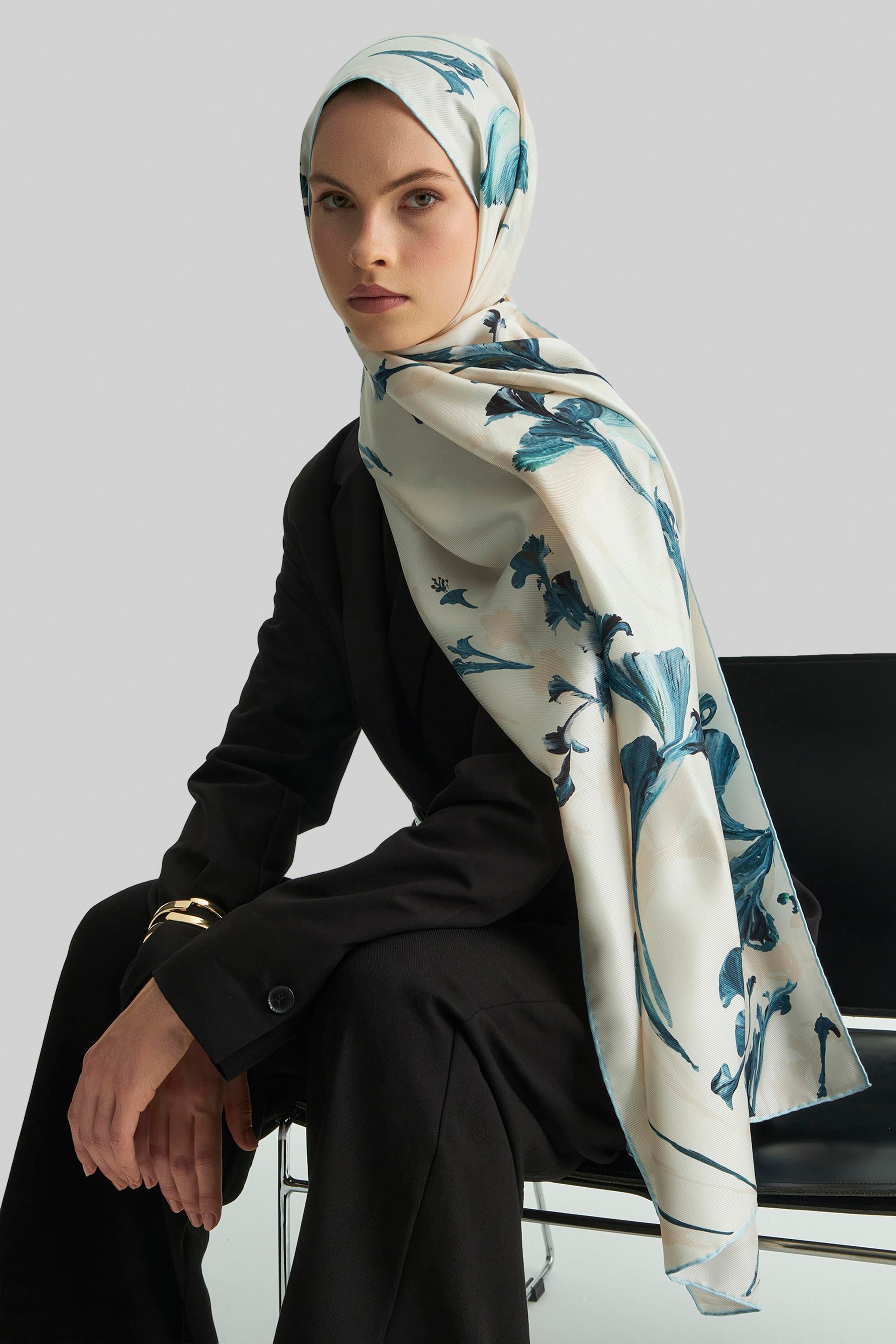 EFLİN MULBERRY İPEK ŞAL 70*190 CM - AÇIK BEJ