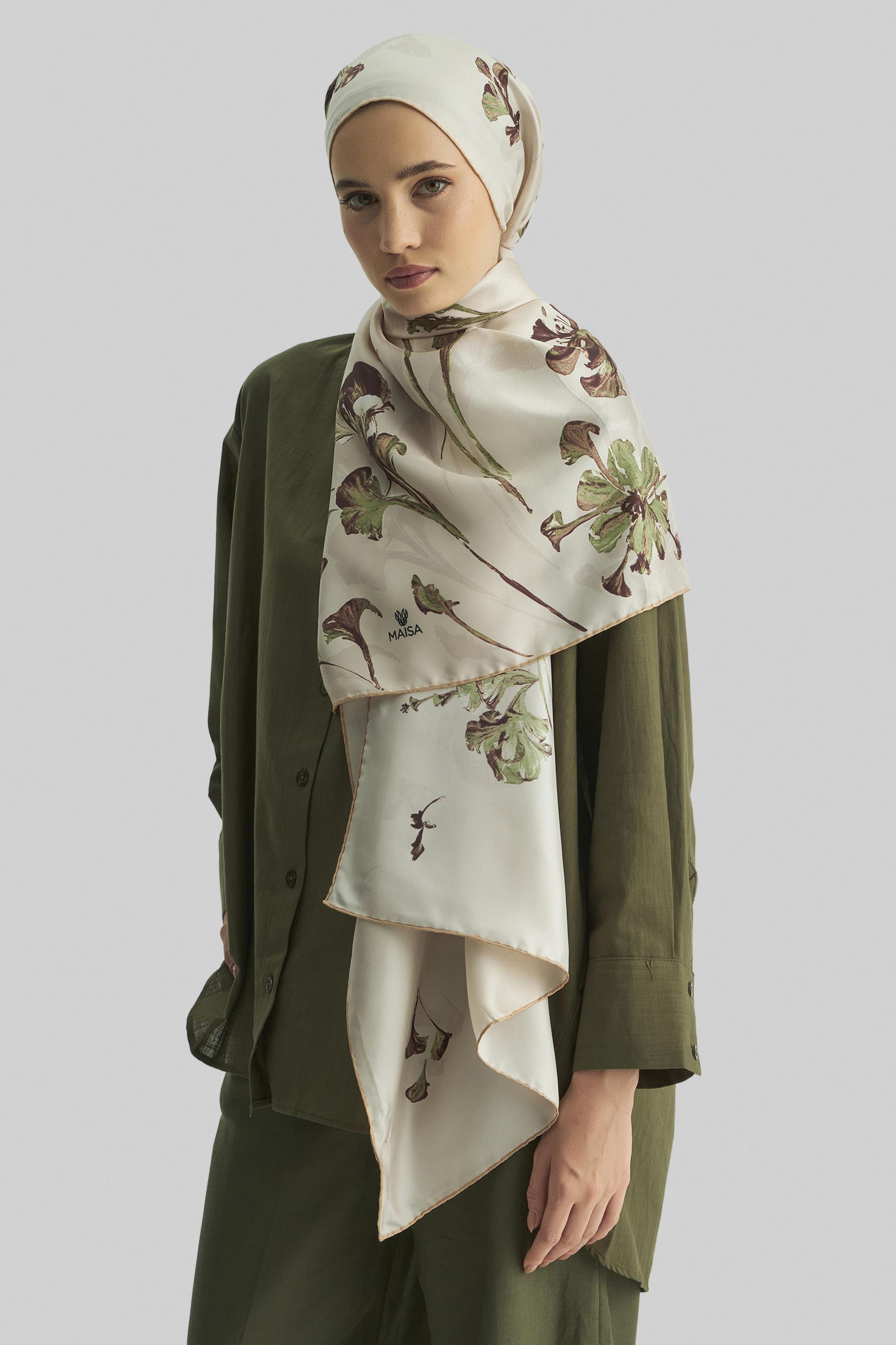 EFLİN MULBERRY İPEK ŞAL 70*190 CM - BEJ