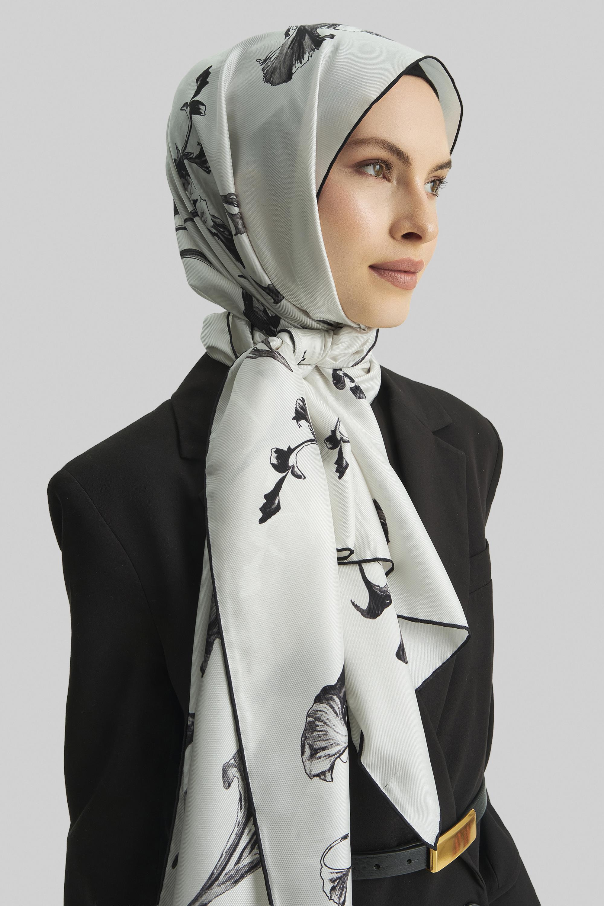 EFLİN MULBERRY İPEK ŞAL 70*190 CM - EKRU