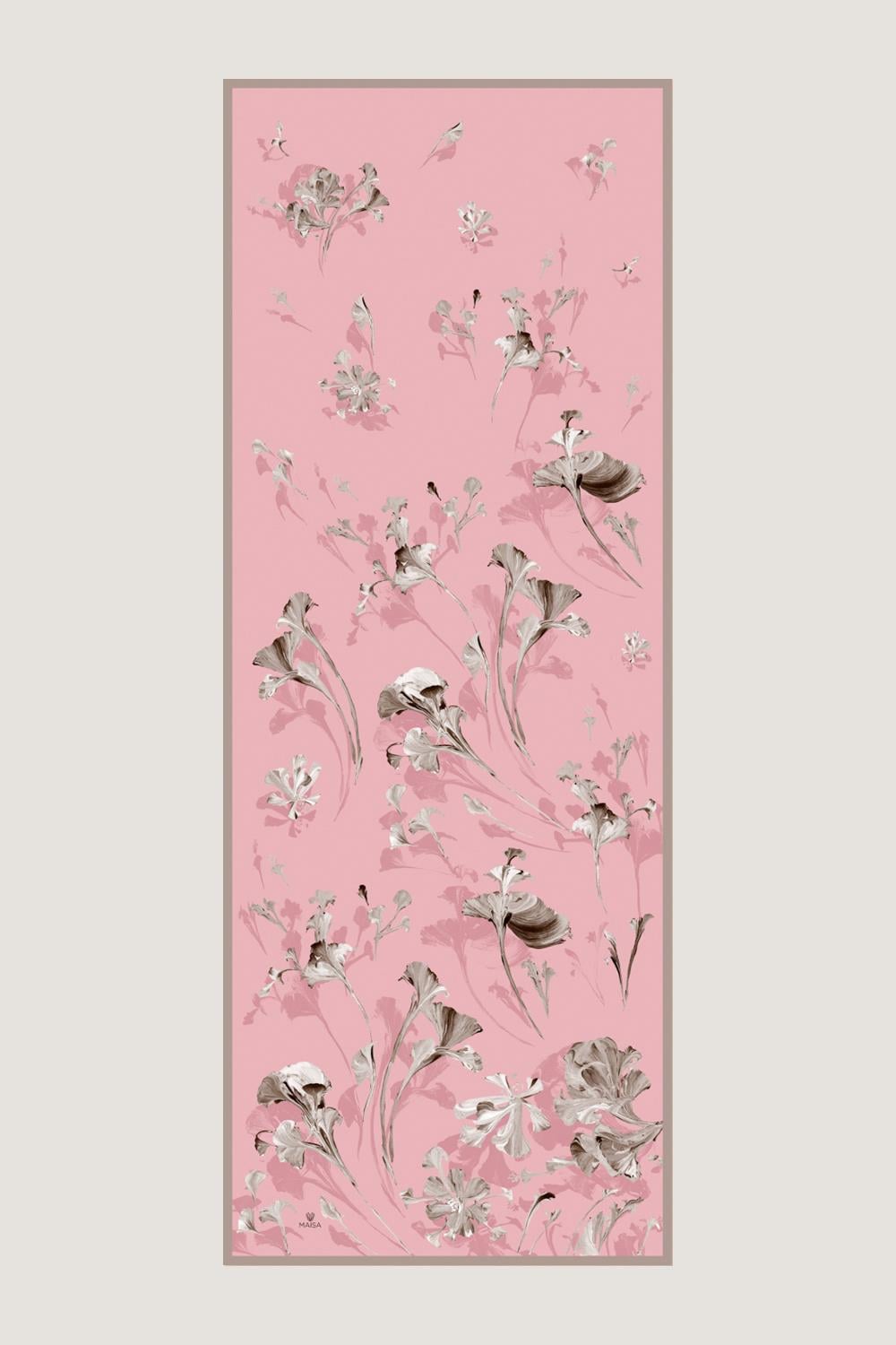 EFLİN MULBERRY İPEK ŞAL 70*190 CM - GÜL KURUSU