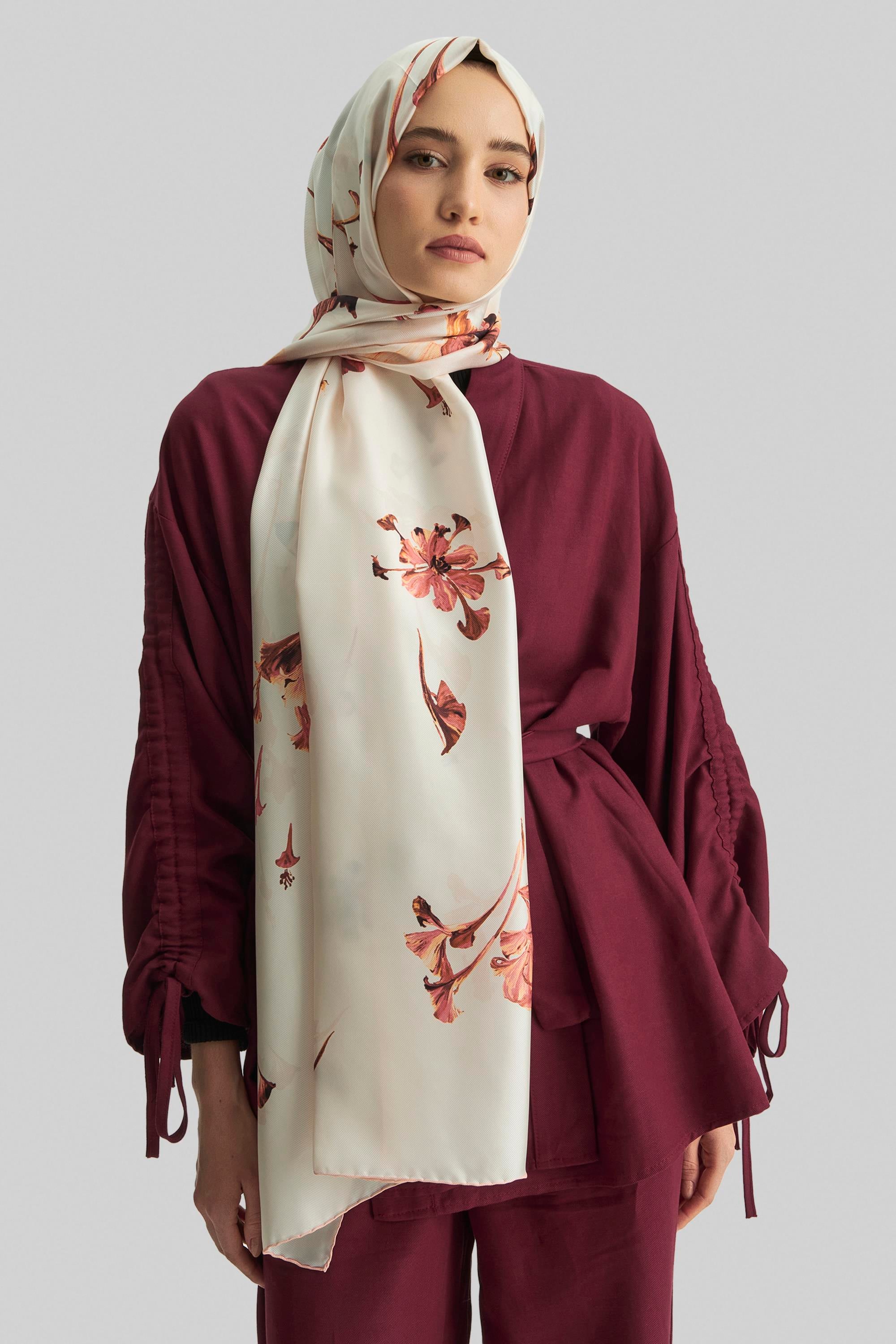 EFLİN MULBERRY İPEK ŞAL 70*190 CM - TARÇIN