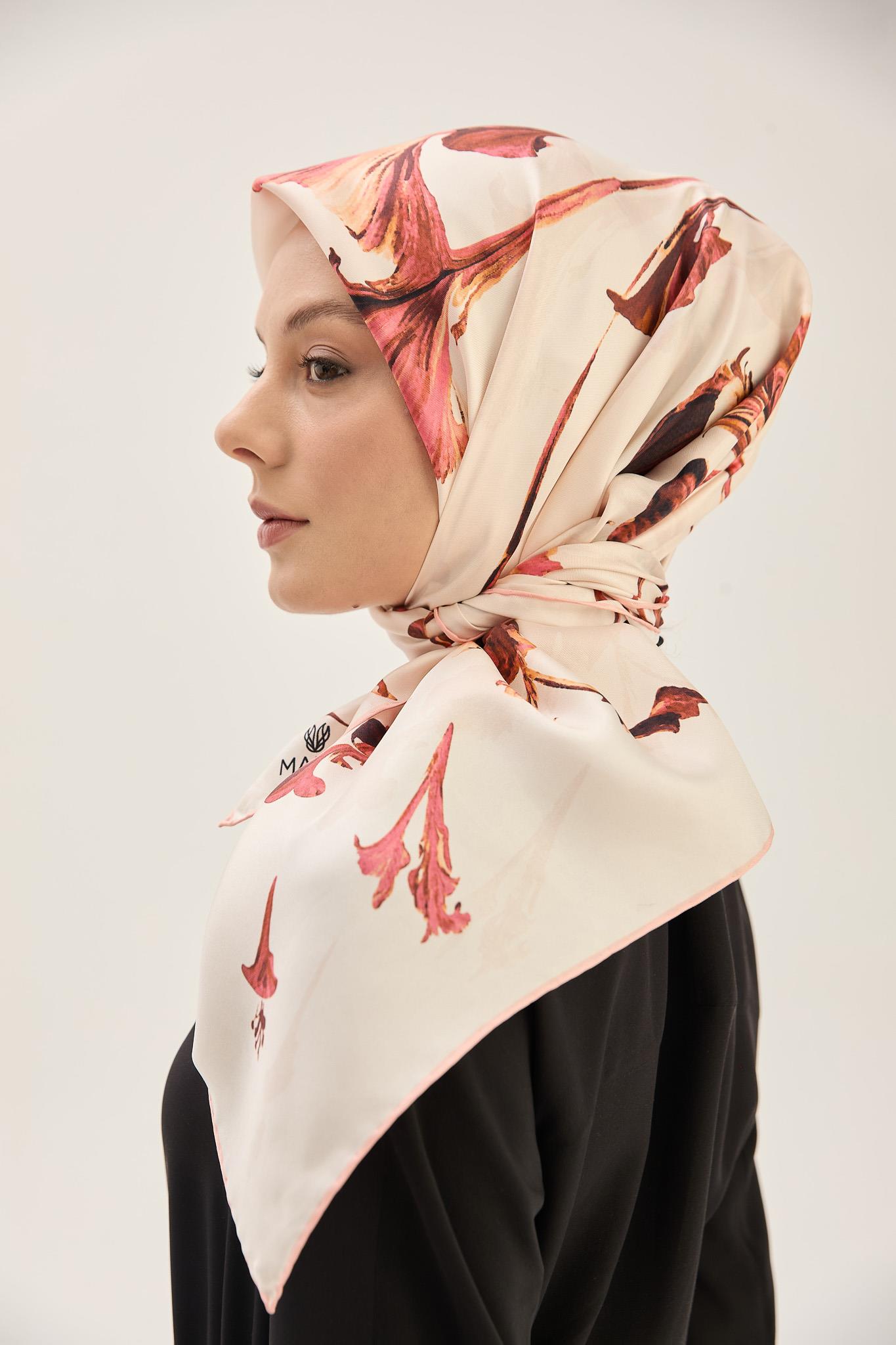 EFLİN TİVİL İPEK EŞARP 90*90 CM - TARÇIN